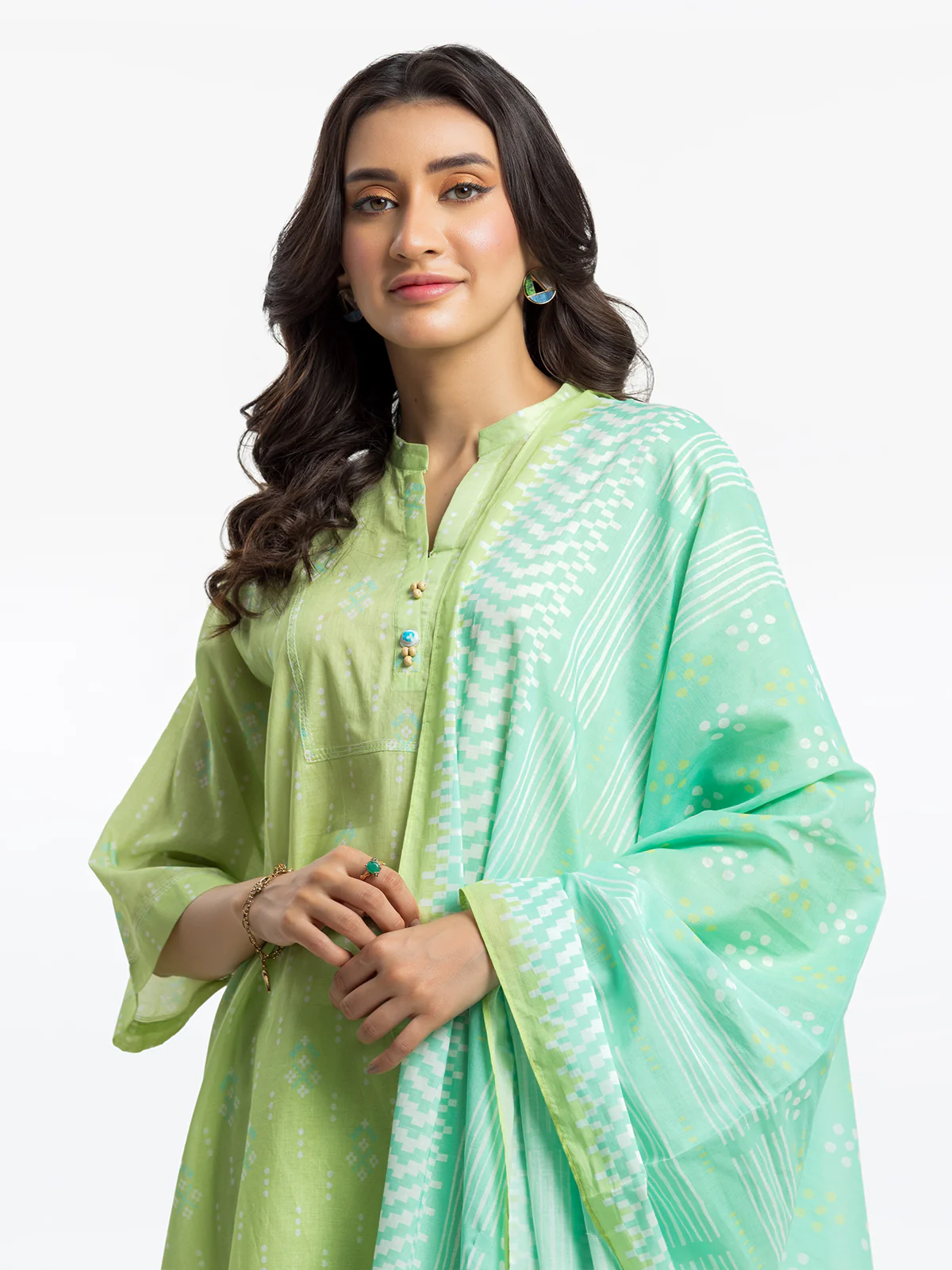 Pret Printed Lawn Suit - EWTKP24-81308-3P - Image 3