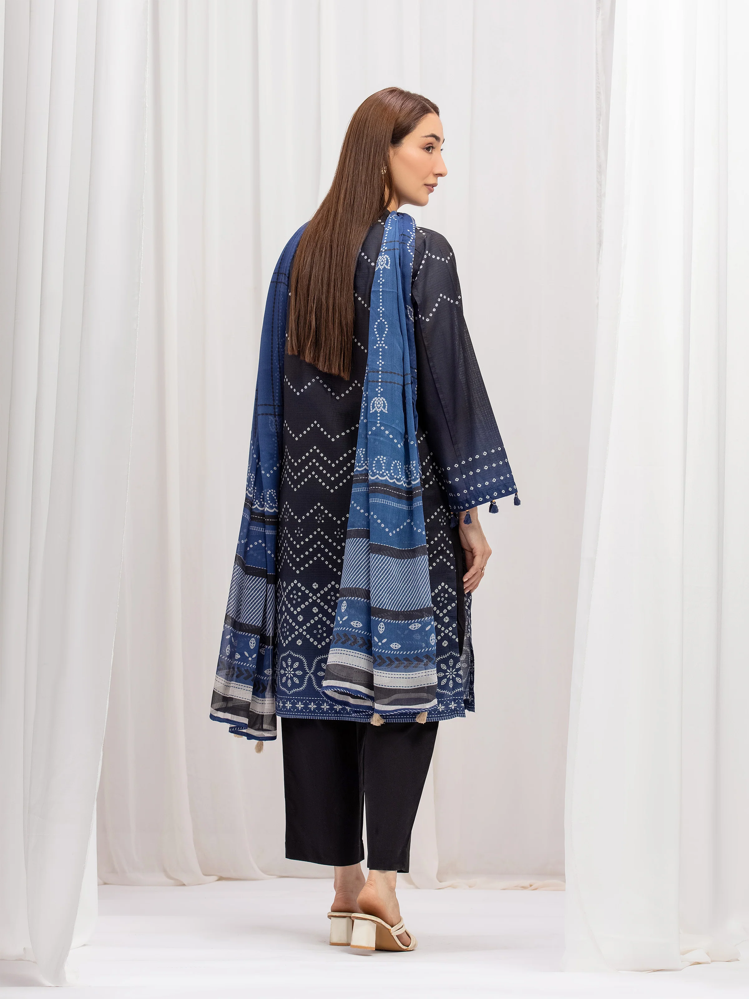 Pret Printed Lawn Slub Suit - EWTKP5-81744-3P - Image 5