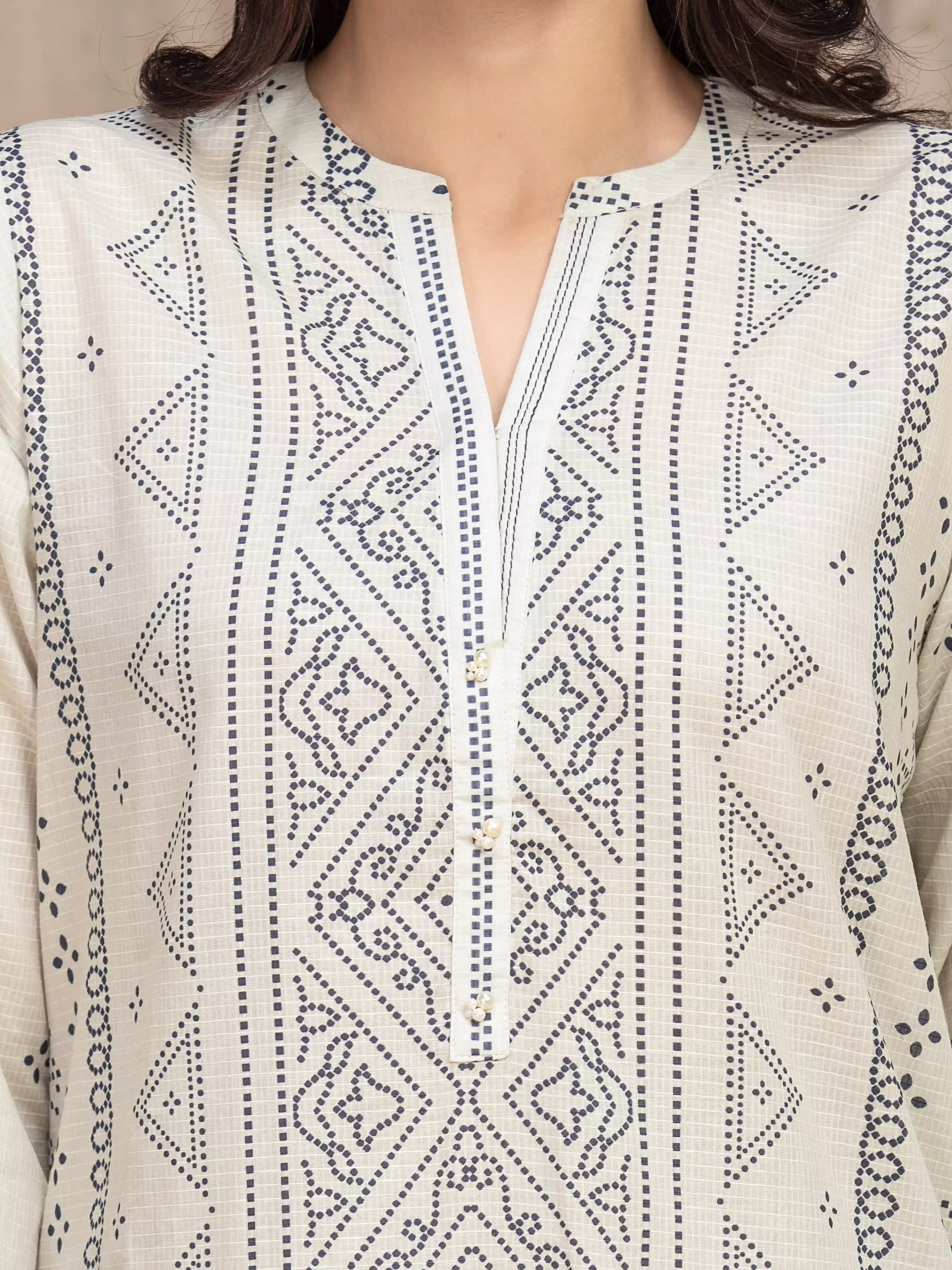 Pret Printed Lawn Slub Suit - EWTKP5-81746-3P - Image 3