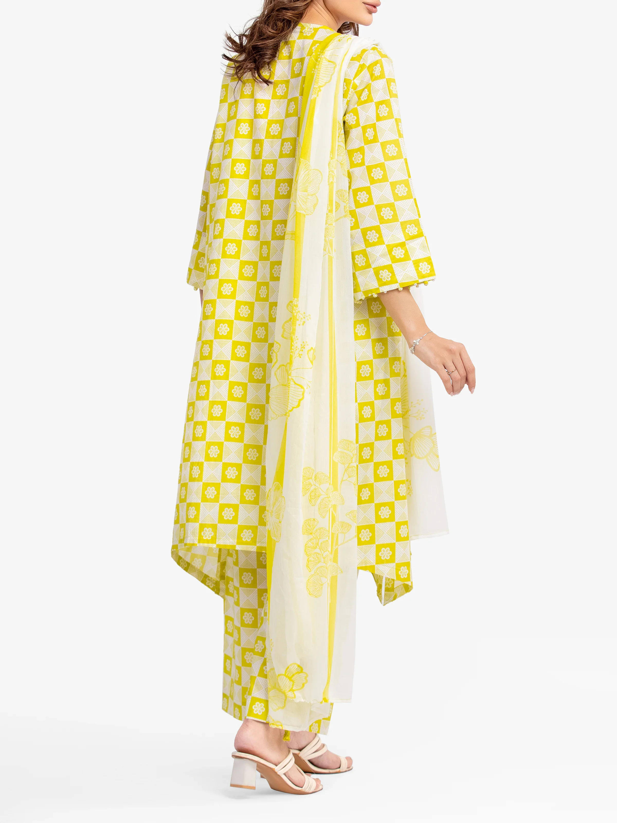 Pret Printed Lawn Suit - EWTKP5-81990-3P - Image 5