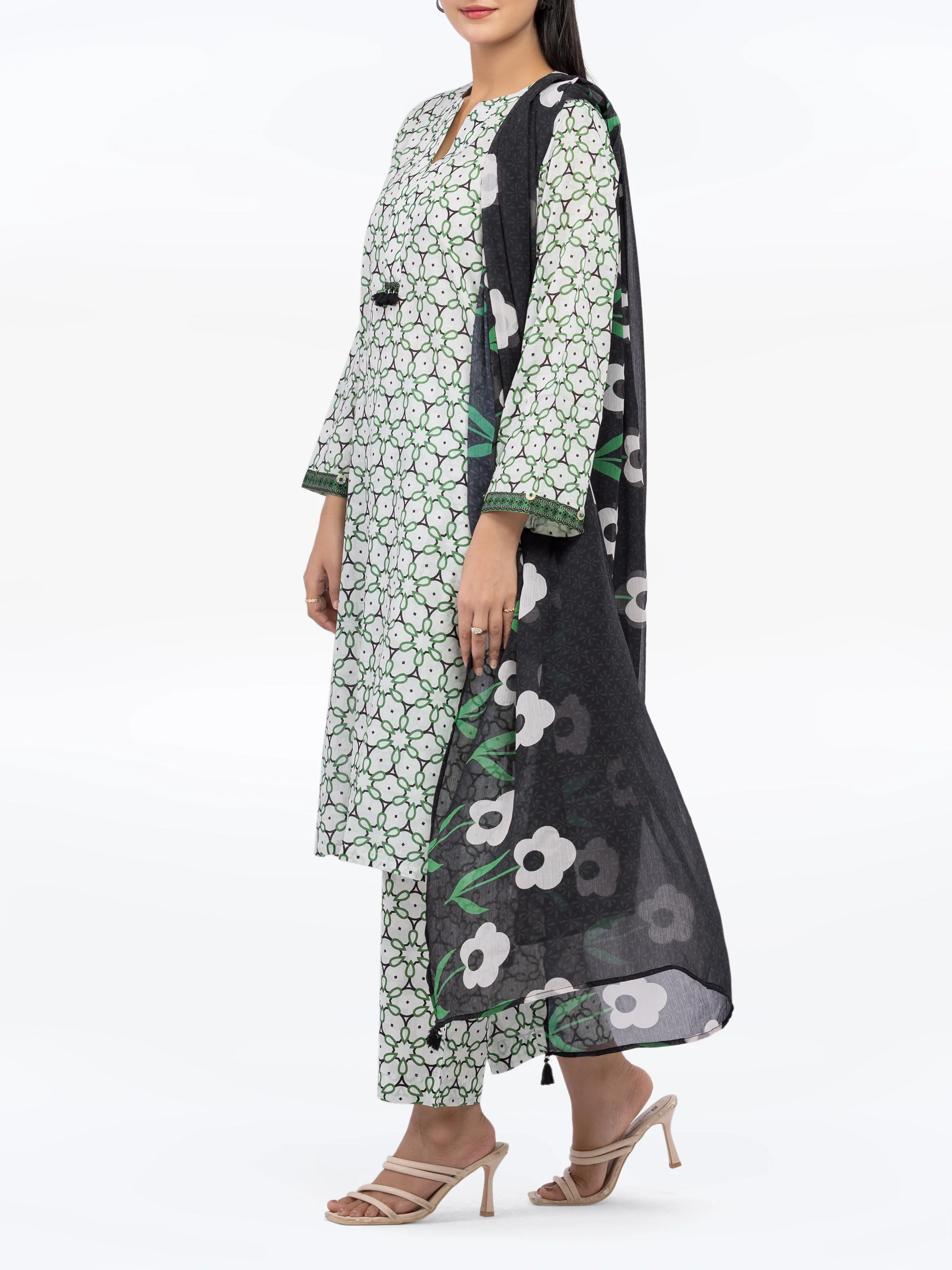 Pret Printed Lawn Suit - EWTKP5-82000-3P - Image 5