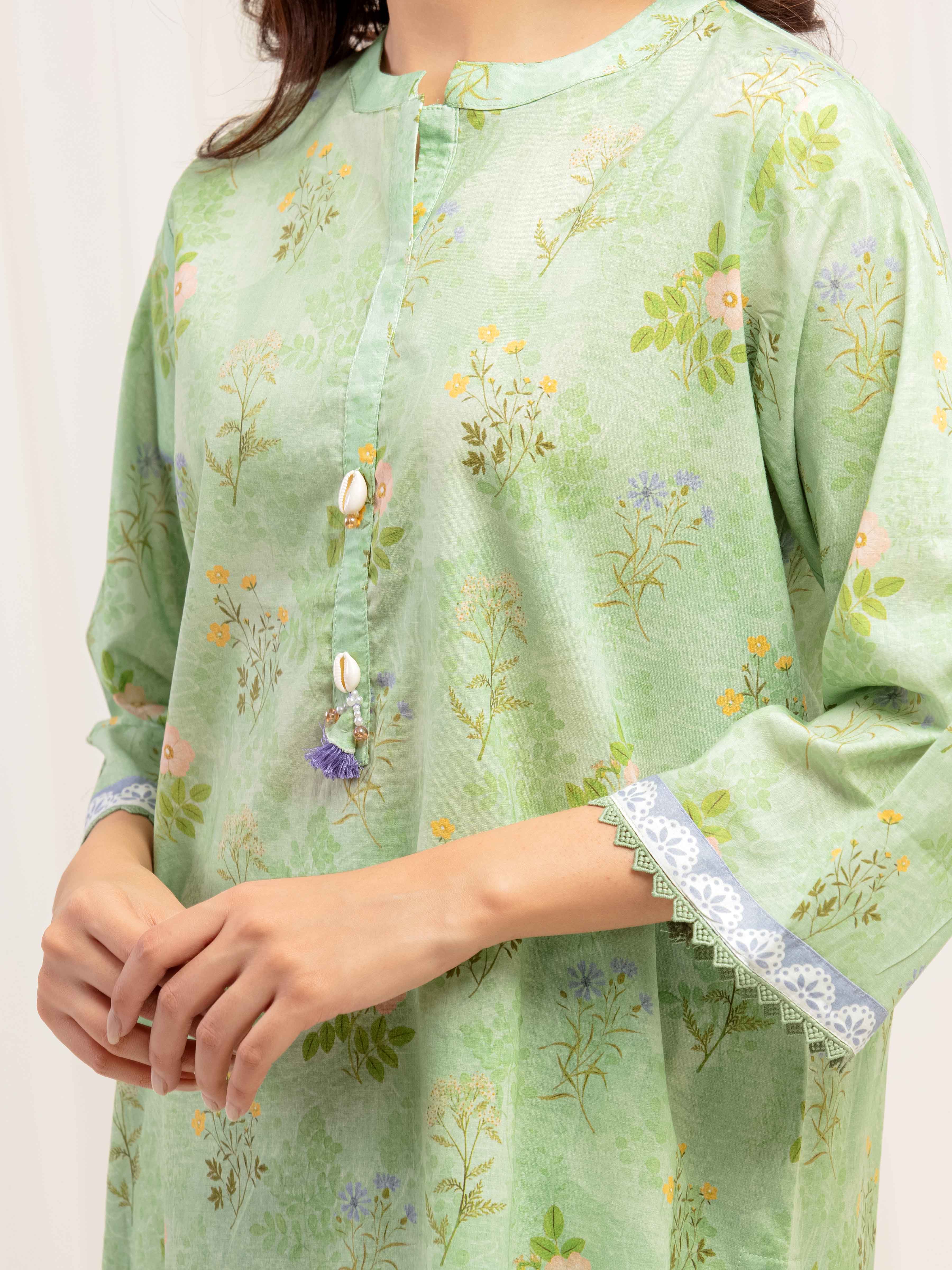 Pret Printed Lawn Suit - EWTKP5-82494-3P - Image 4