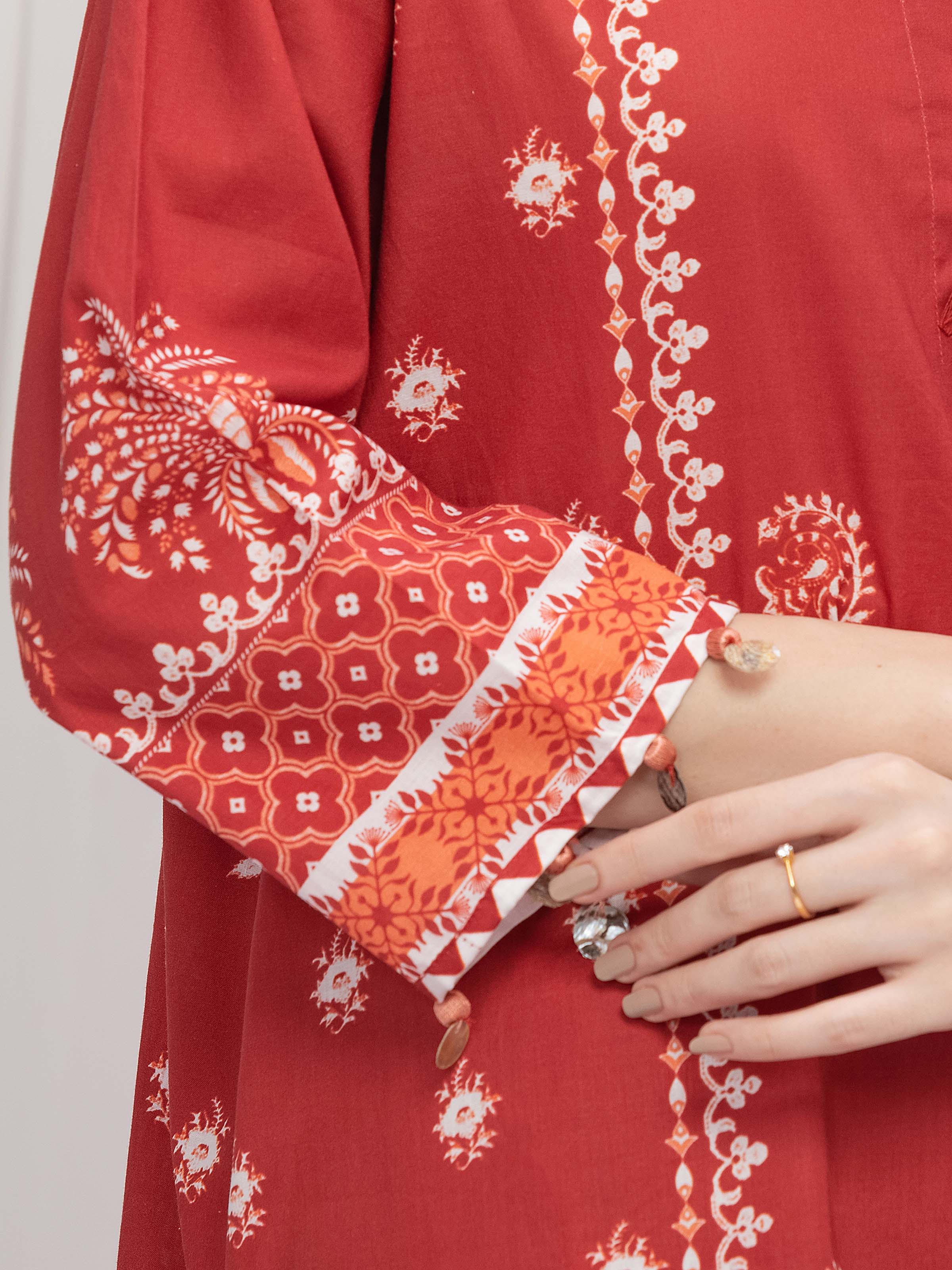 Pret Printed Lawn Suit - EWTKP5-82495-3P - Image 3