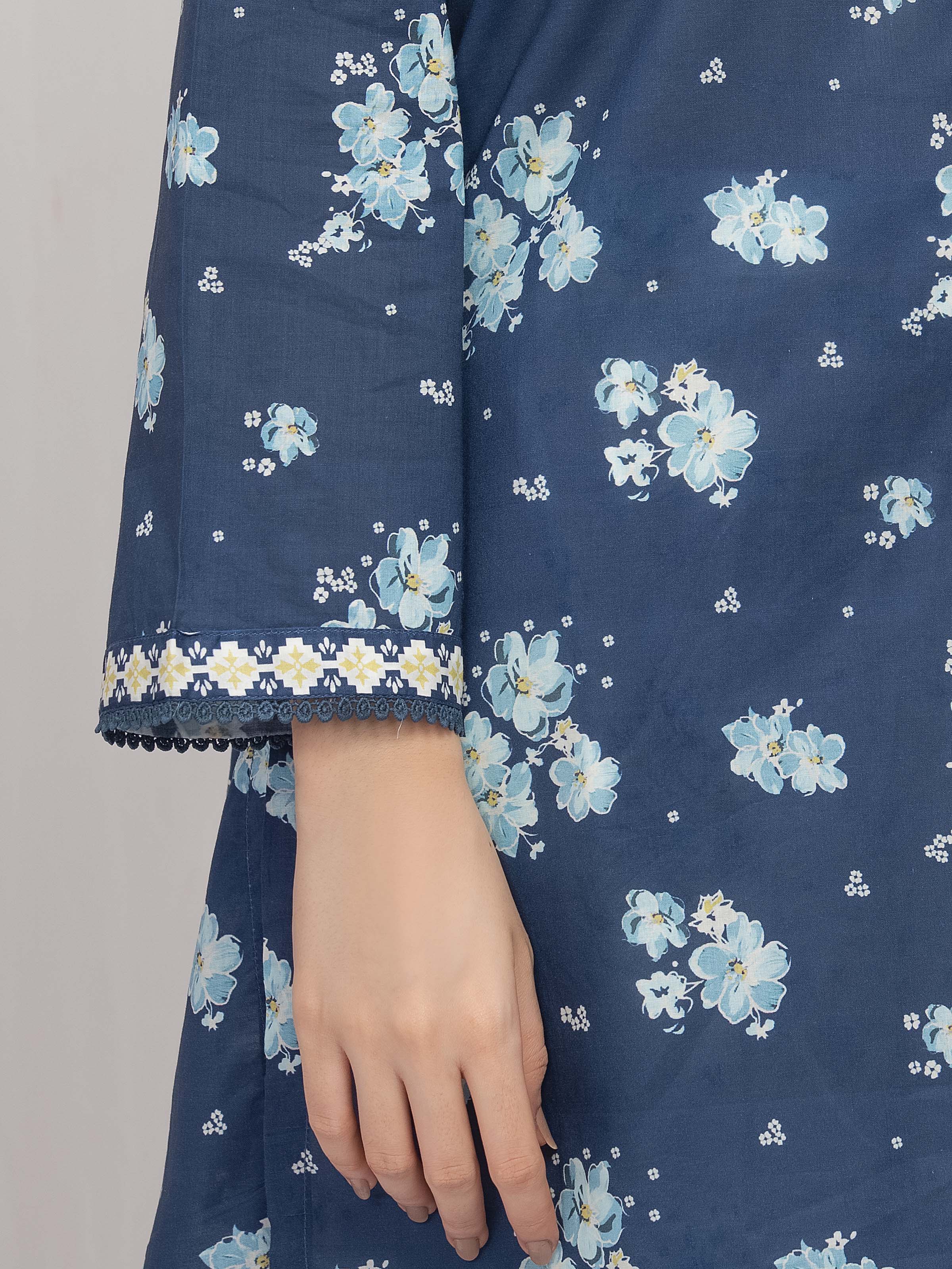 Pret Printed Lawn Suit - EWTKP5-82497-3P - Image 4