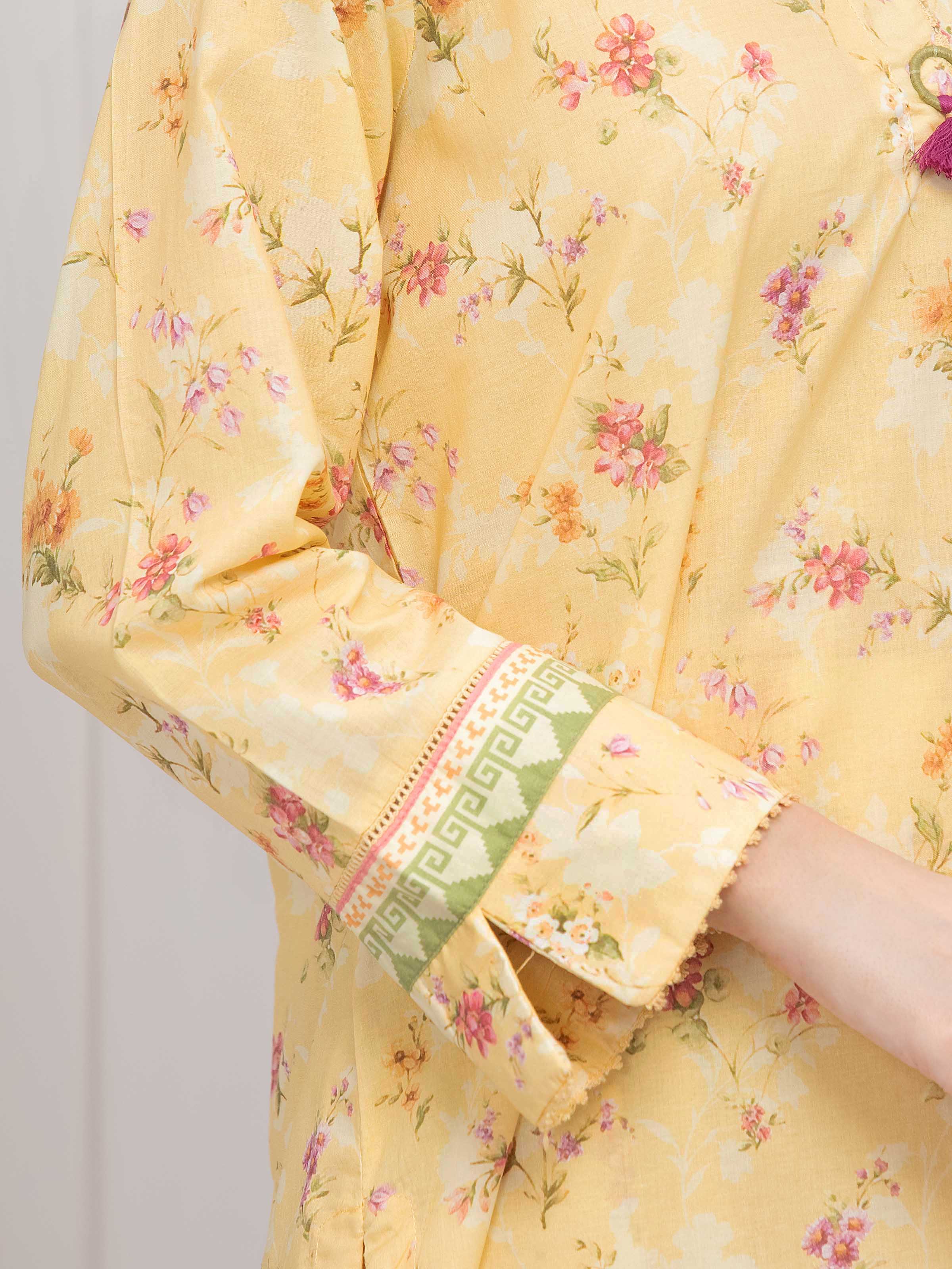 Pret Printed Lawn Suit - EWTKP5-82499-3P - Image 3