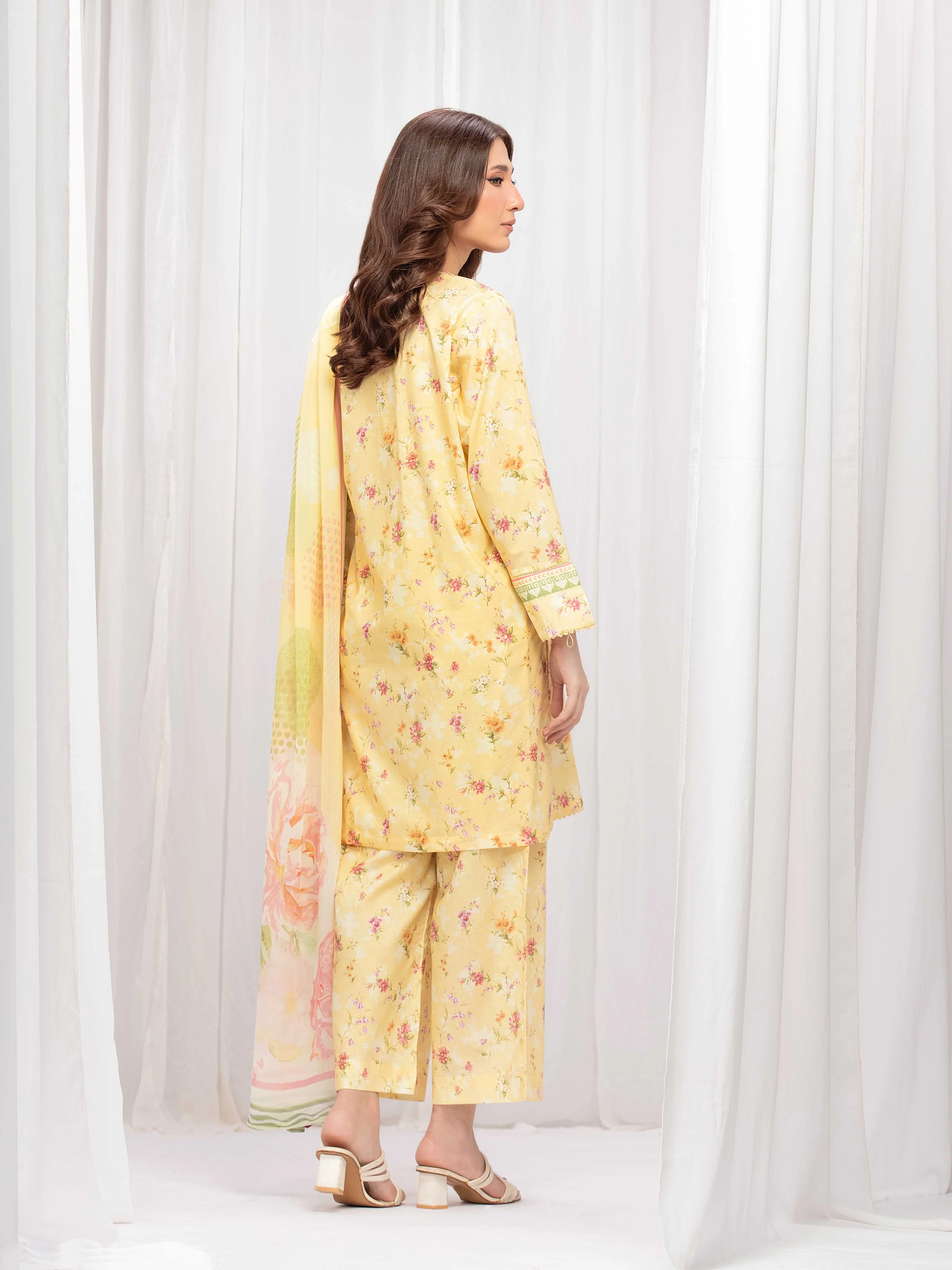 Pret Printed Lawn Suit - EWTKP5-82499-3P - Image 6