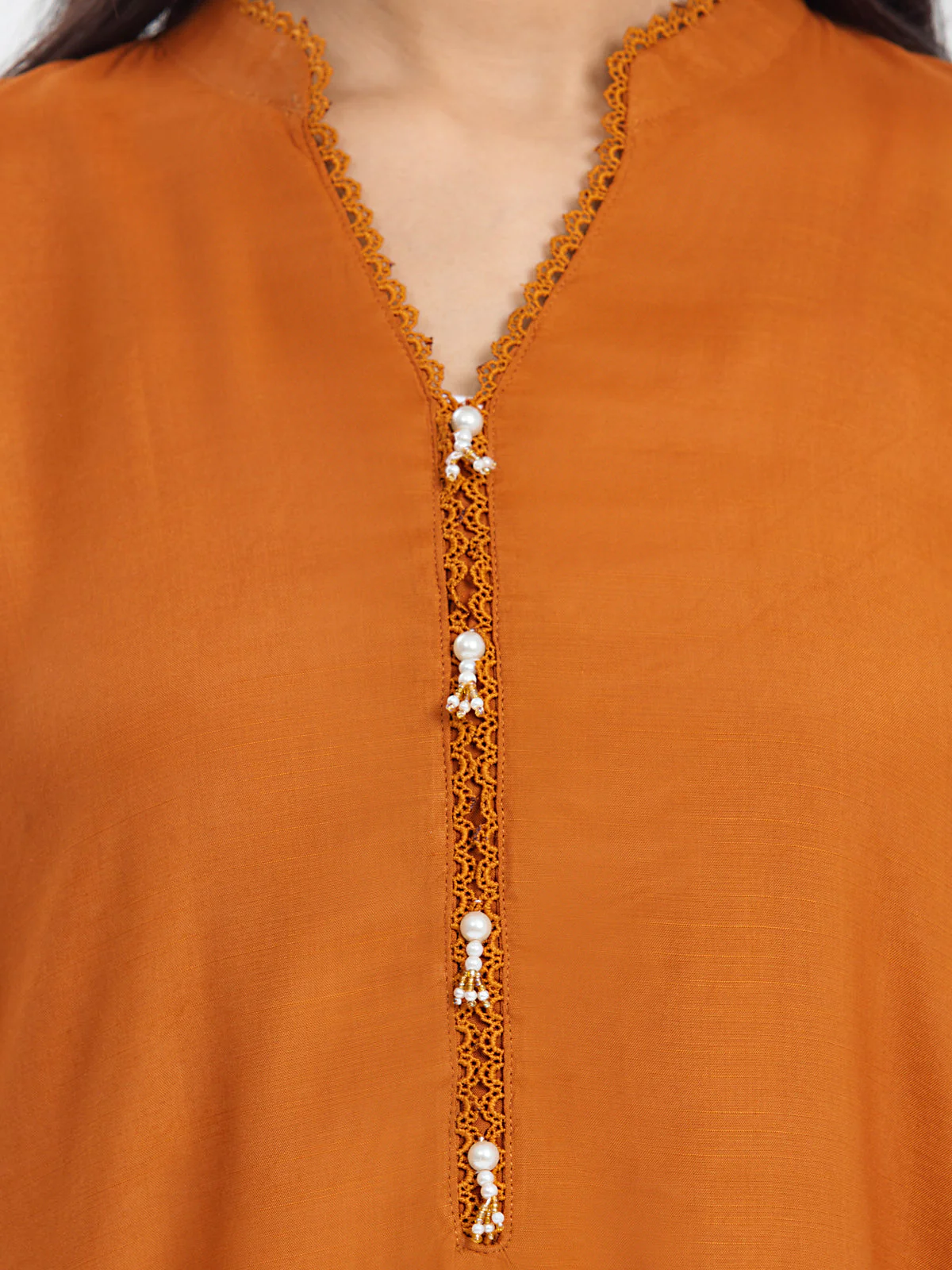 Pret Embroidered Raw Silk Suit - EWTPLE24-00022-3P - Image 3