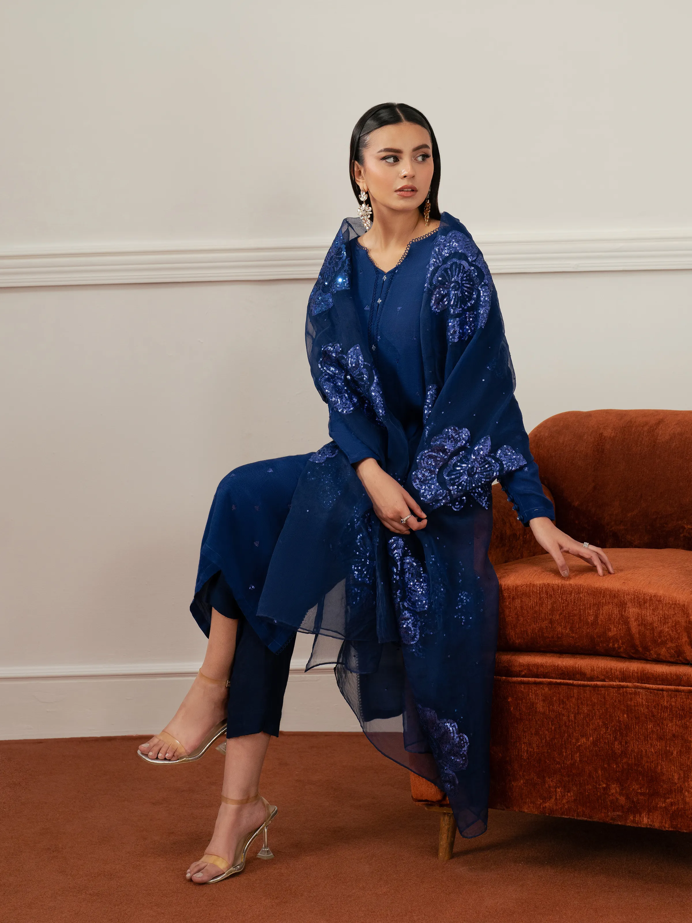Pret Embroidered Raw Silk Suit - EWTPLE24-00041-3P - Image 2