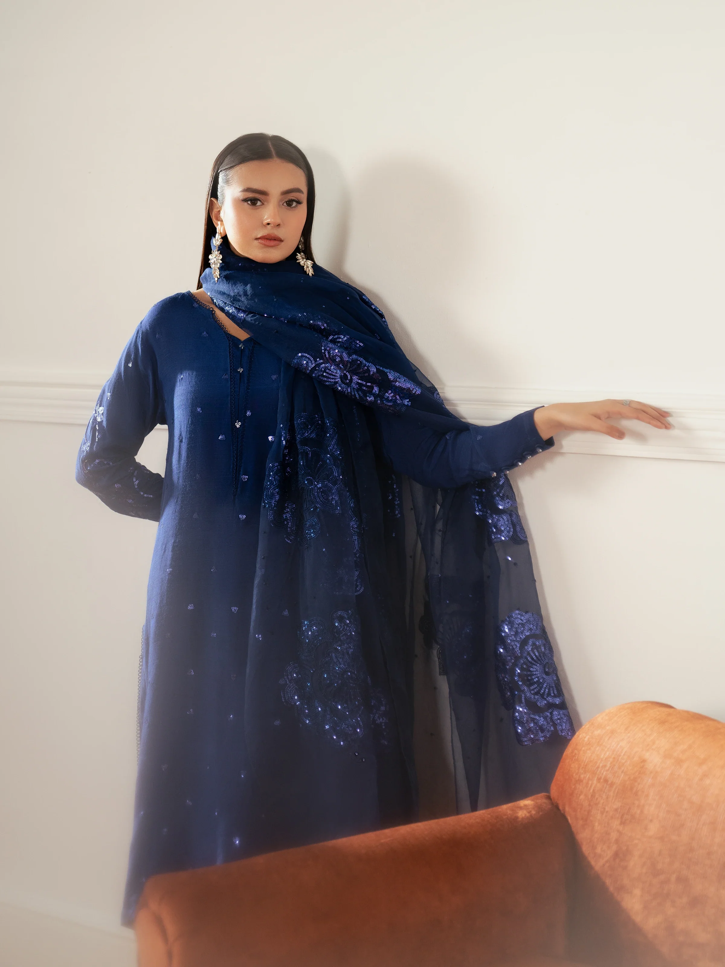 Pret Embroidered Raw Silk Suit - EWTPLE24-00041-3P - Image 3