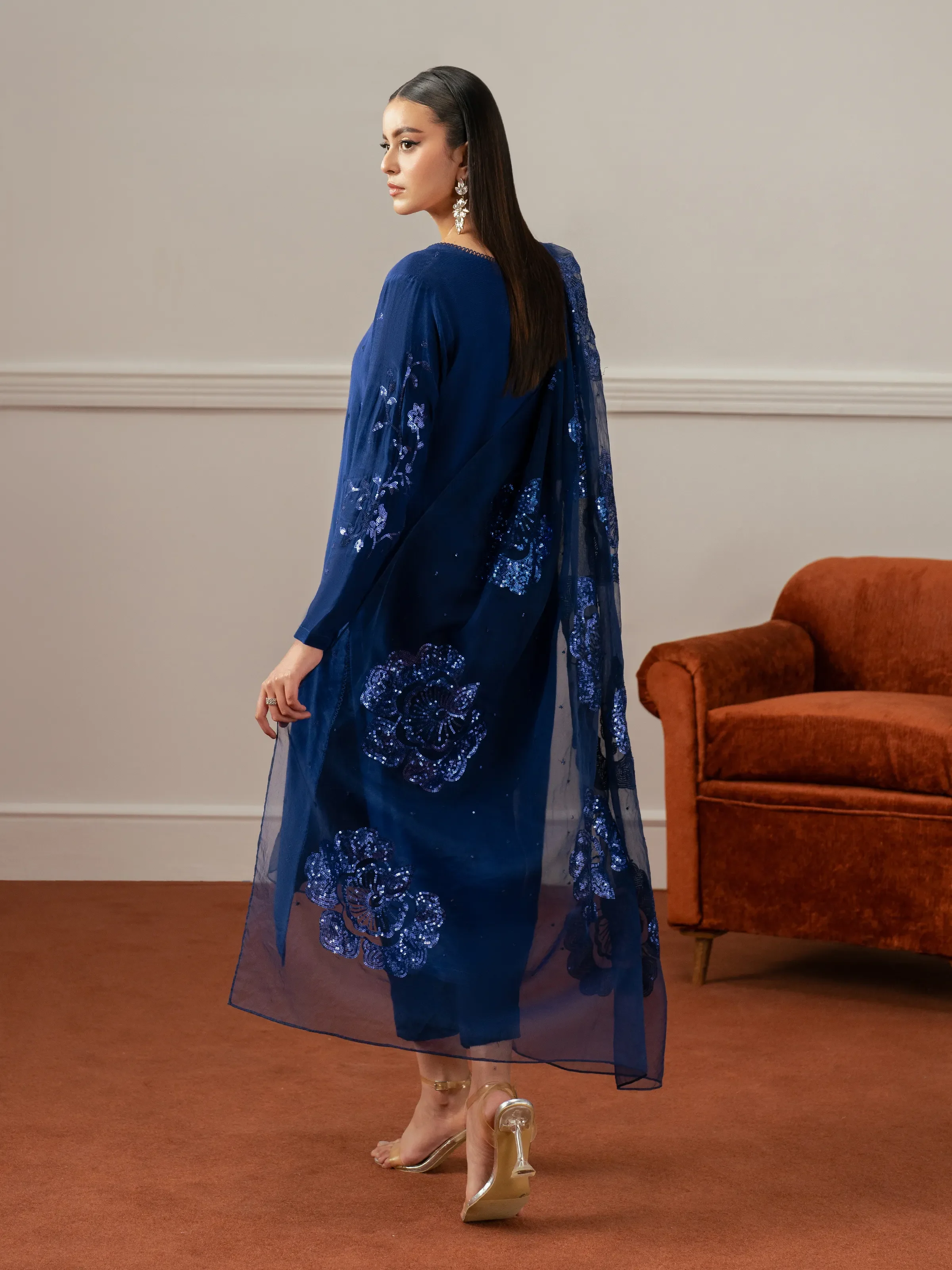 Pret Embroidered Raw Silk Suit - EWTPLE24-00041-3P - Image 6