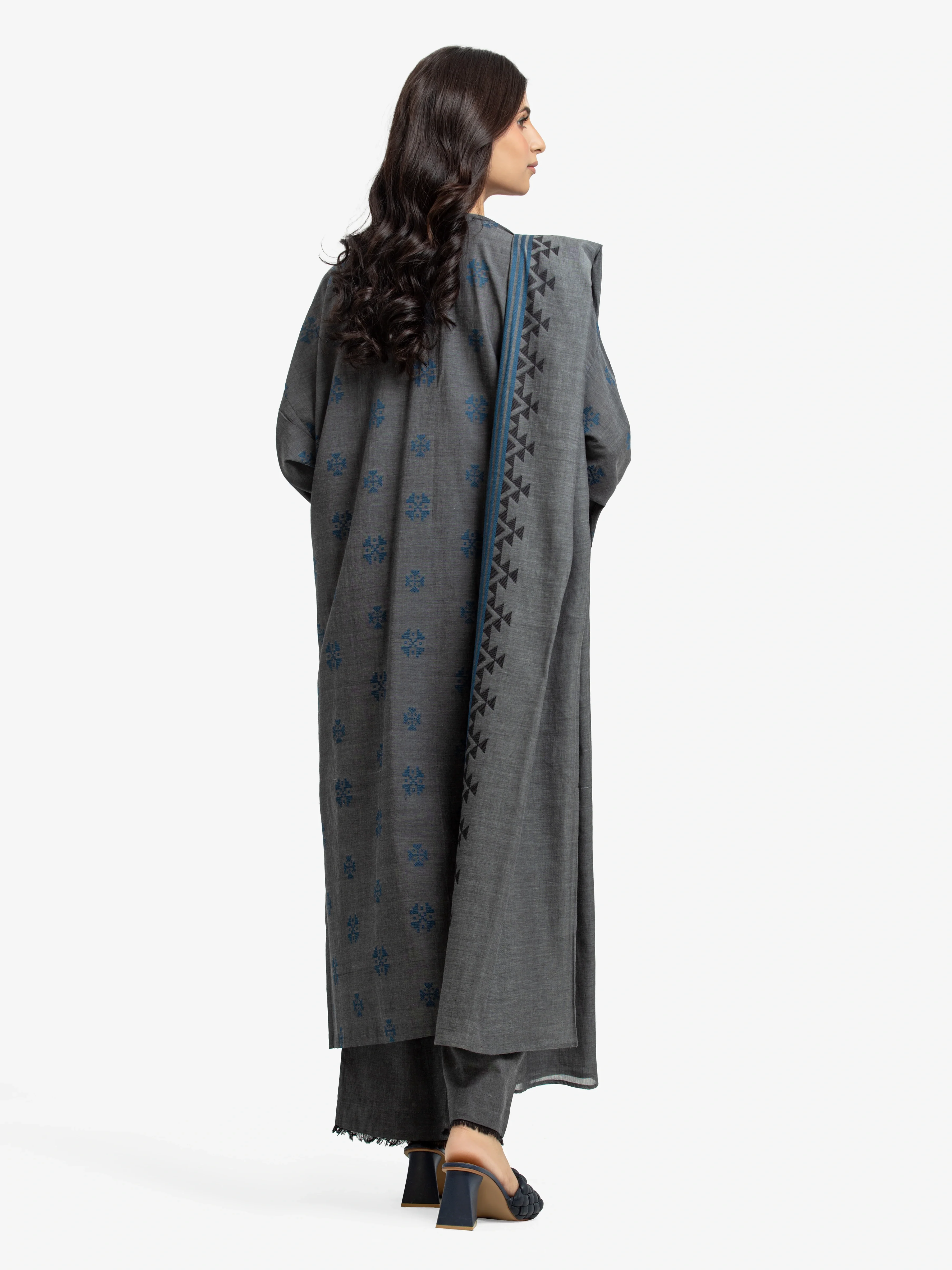 Pret Printed Jacquard Suit - EWTKS24-81168-3P - Image 5