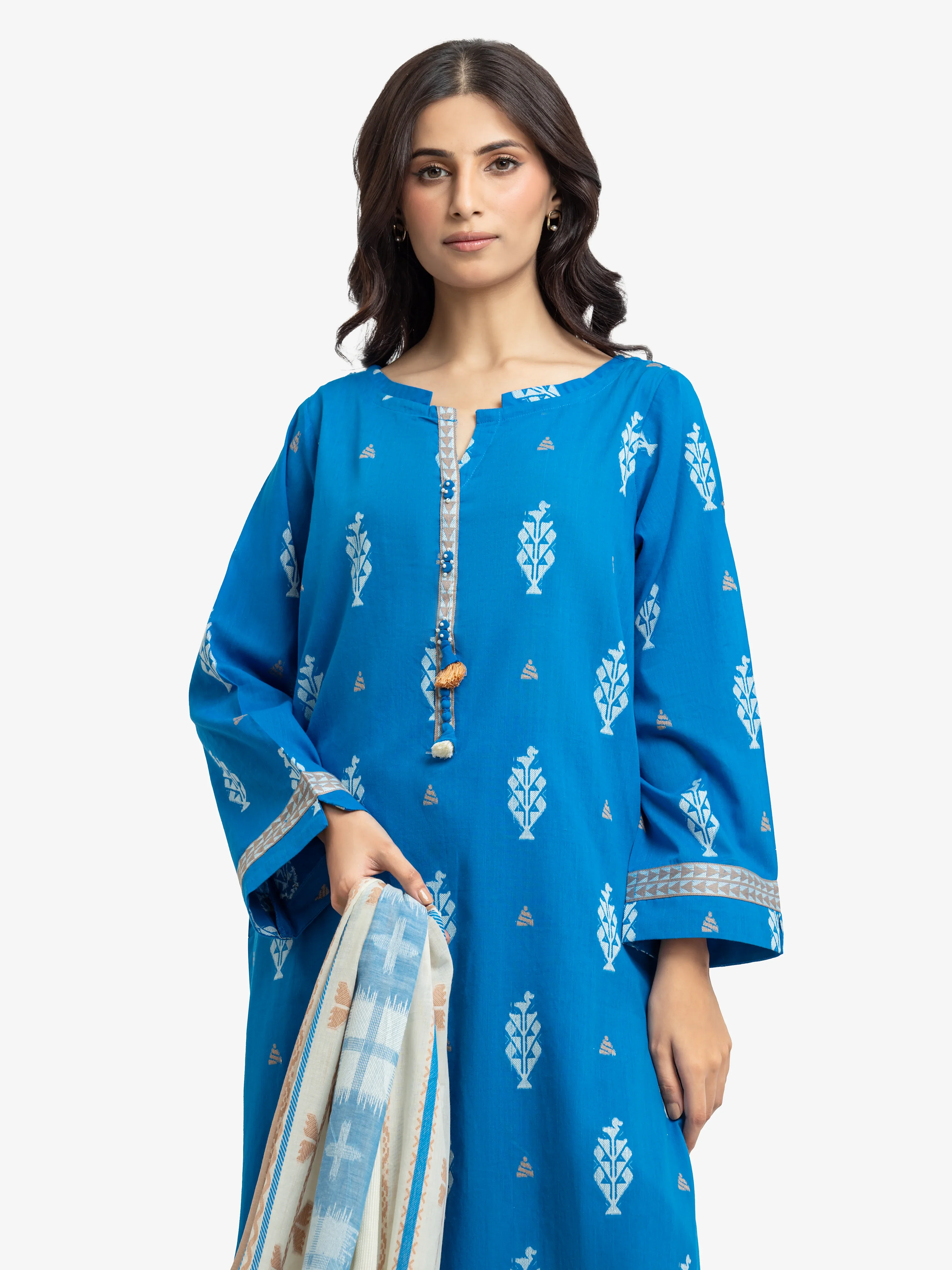 Pret Printed Jacquard Suit - EWTKS24-81170-3P - Image 2