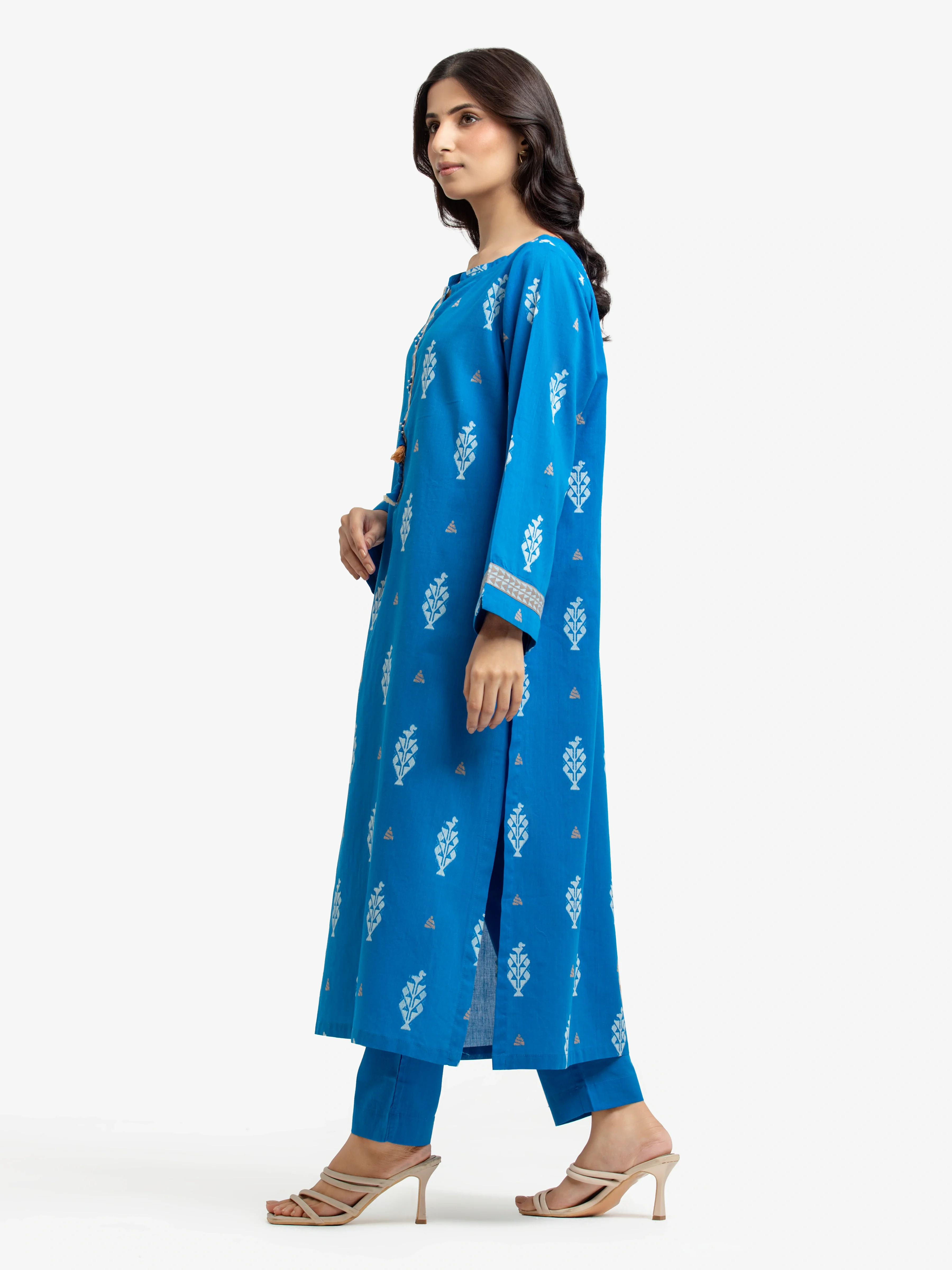 Pret Printed Jacquard Suit - EWTKS24-81170-3P - Image 4