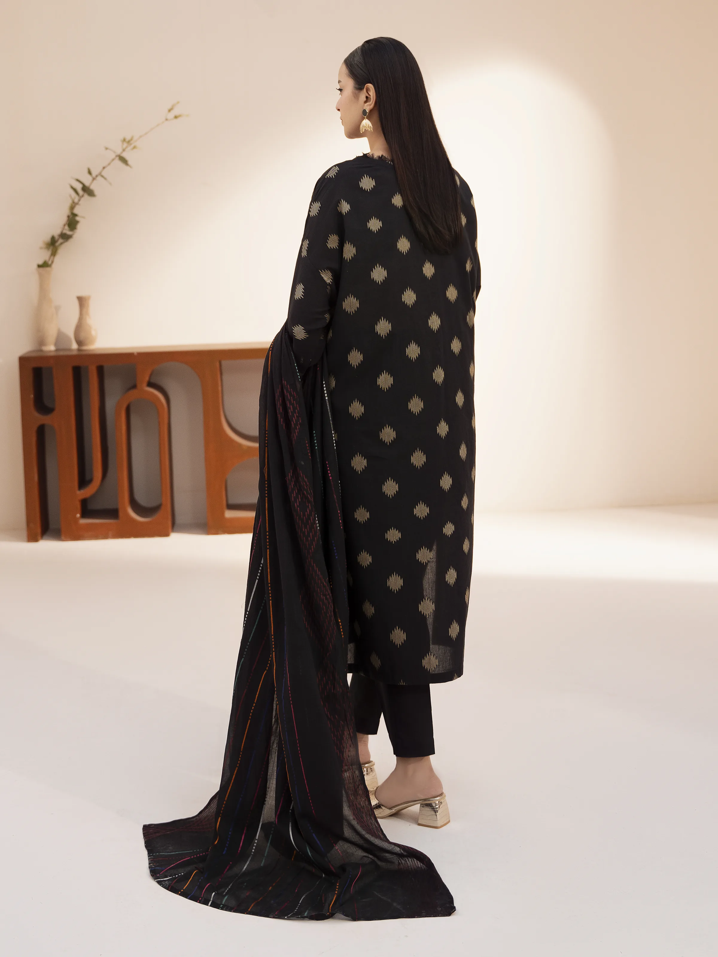 Pret Printed Jacquard Suit - EWTKS24-81171-3P - Image 6