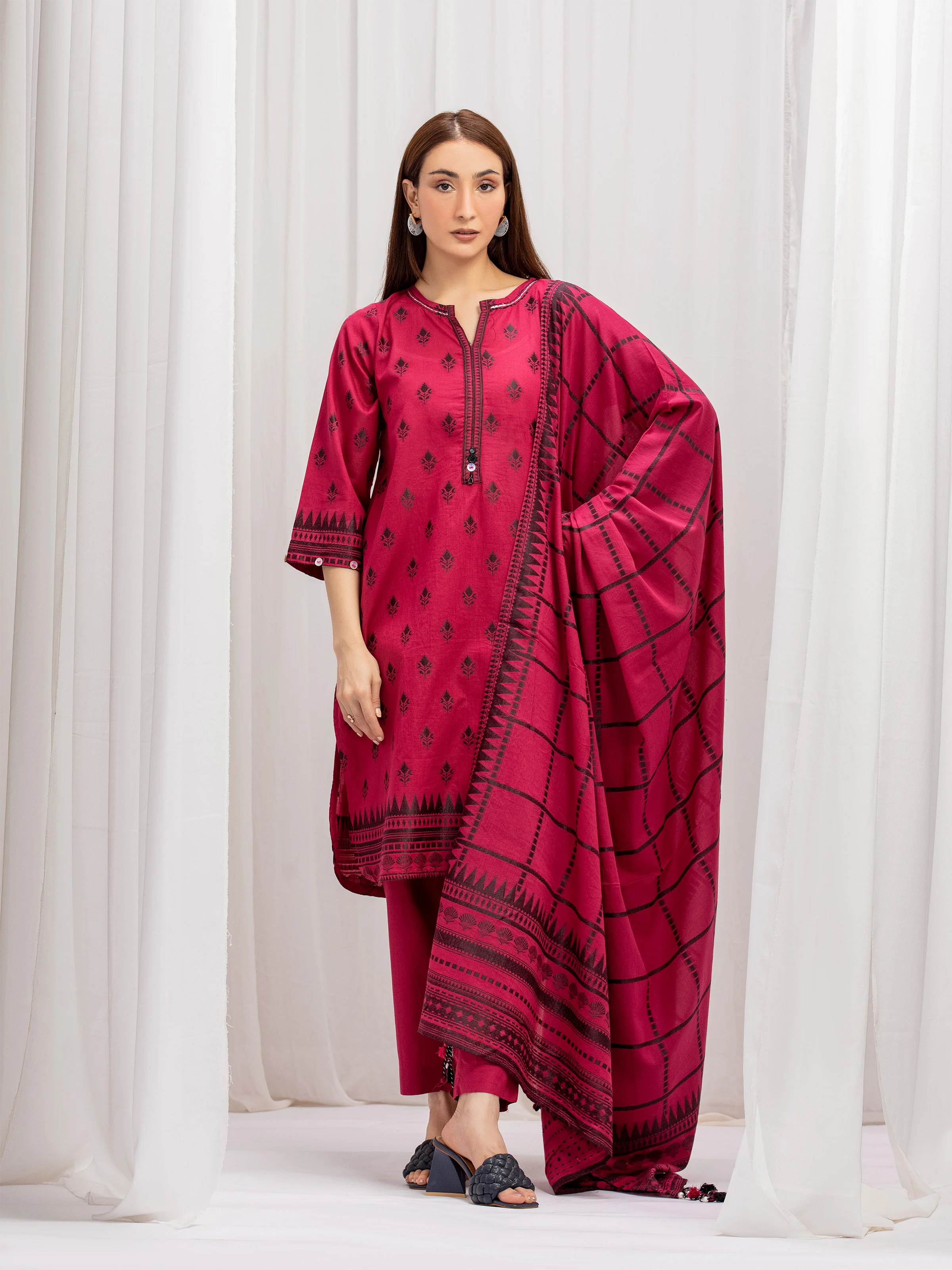 Pret Solid Jacquard Suit - EWTKS5-82413-3P