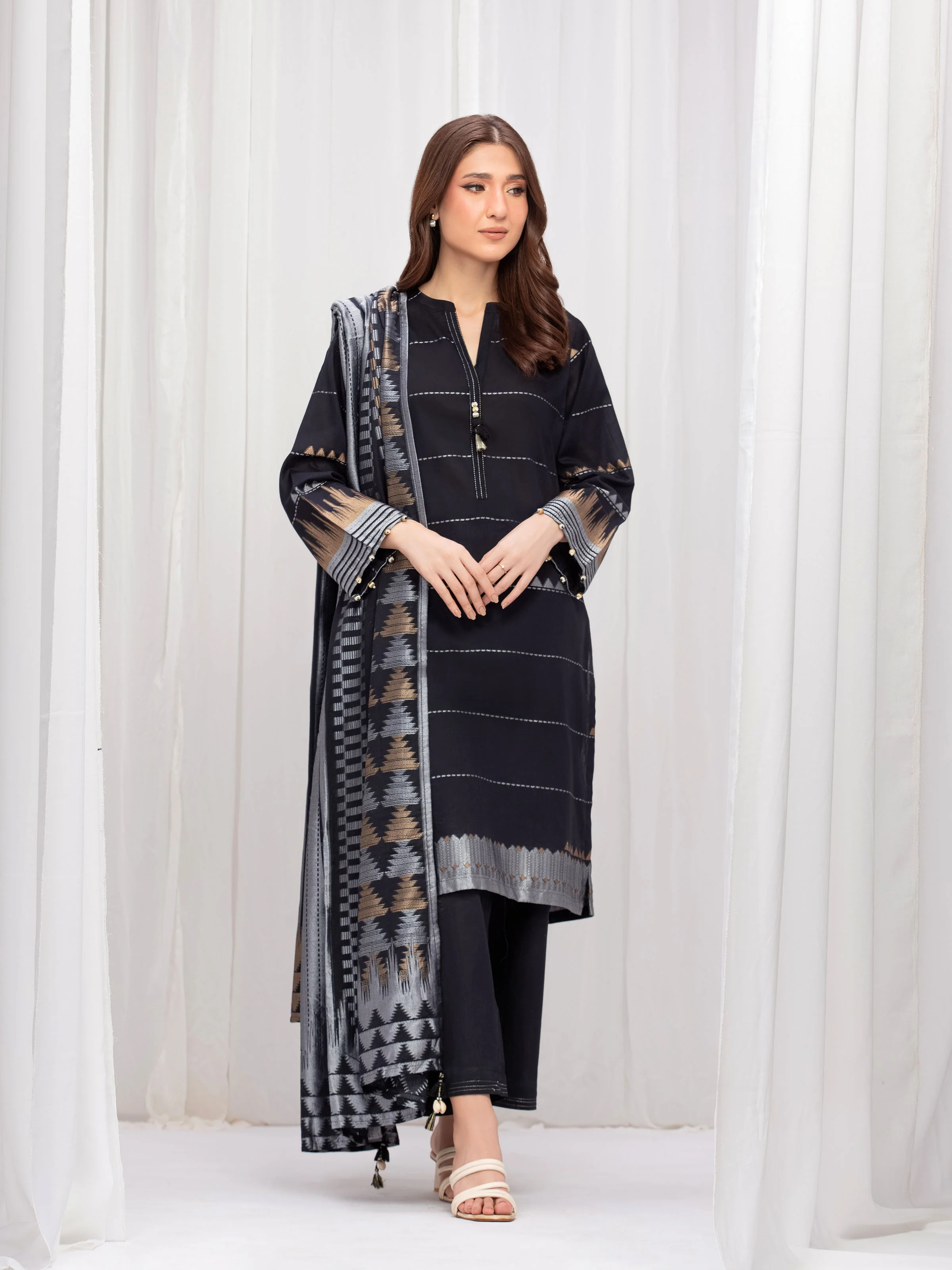 Pret Solid Jacquard Suit - EWTKS5-82414-3P