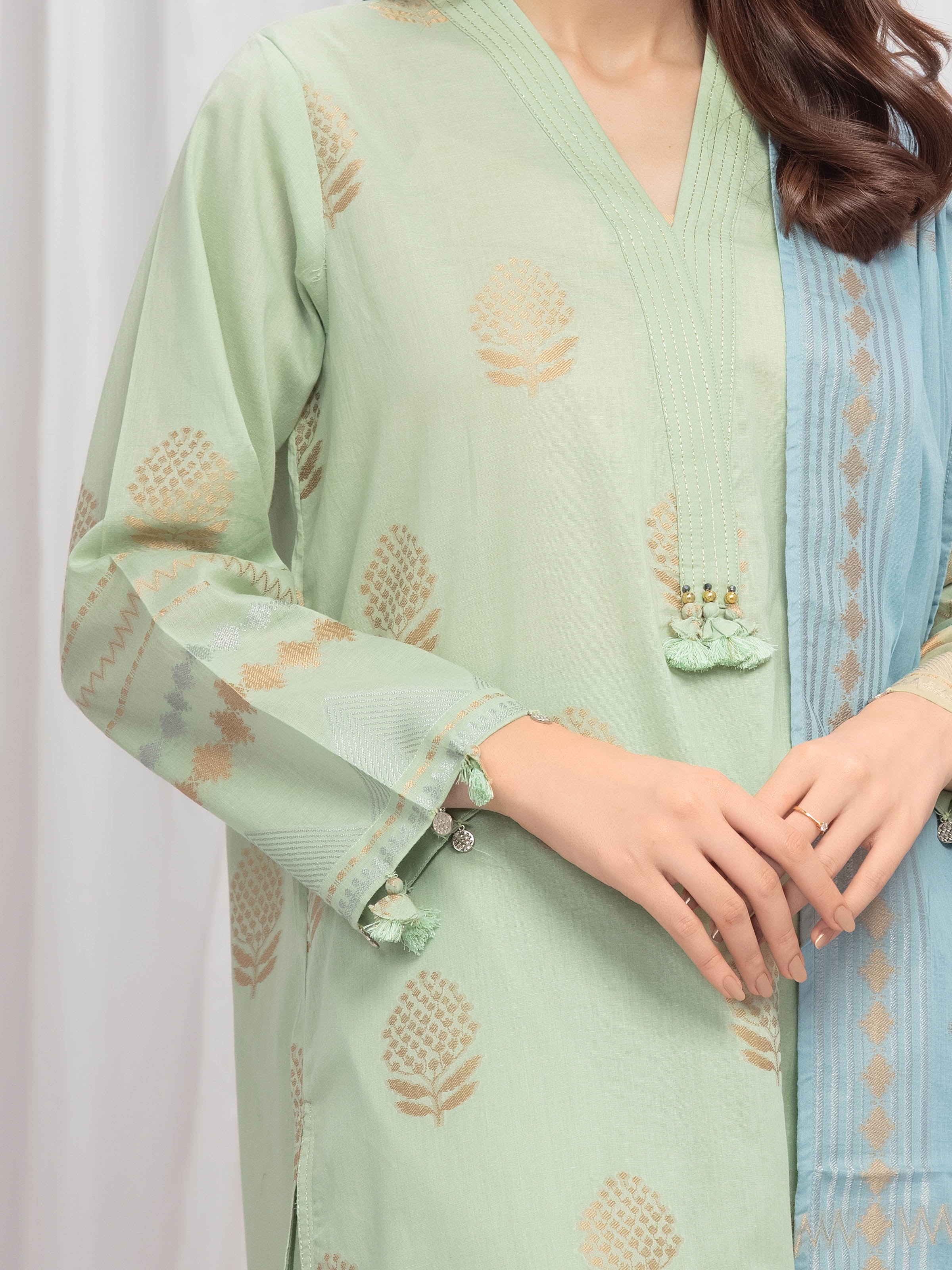 Pret Solid Jacquard Suit - EWTKS5-82416-3P - Image 4