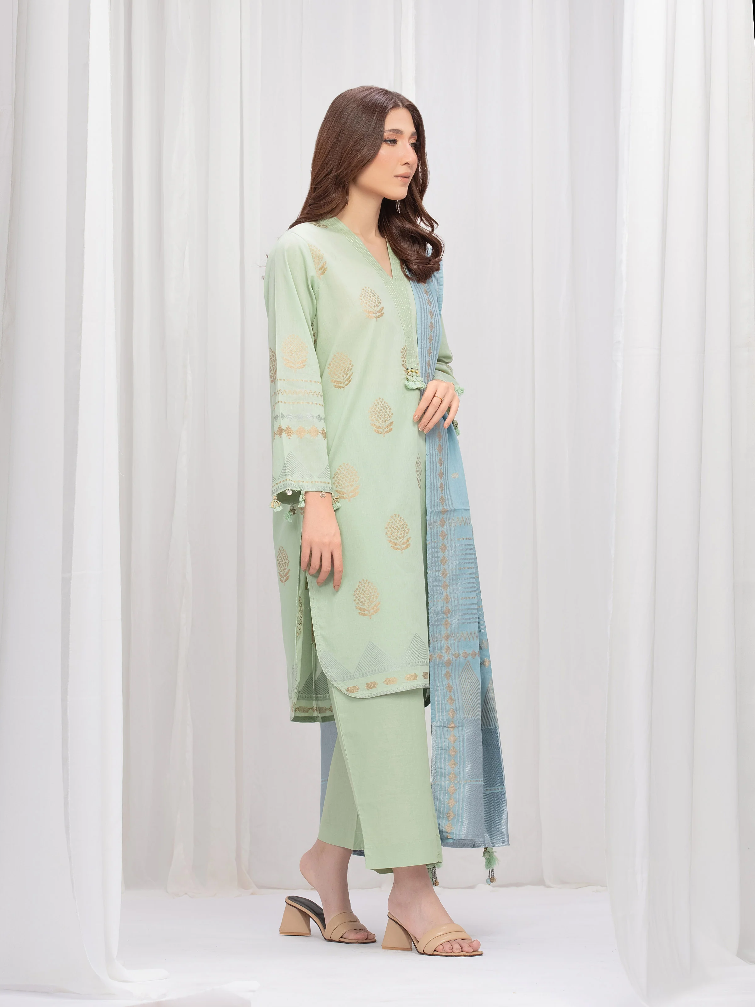 Pret Solid Jacquard Suit - EWTKS5-82416-3P - Image 5