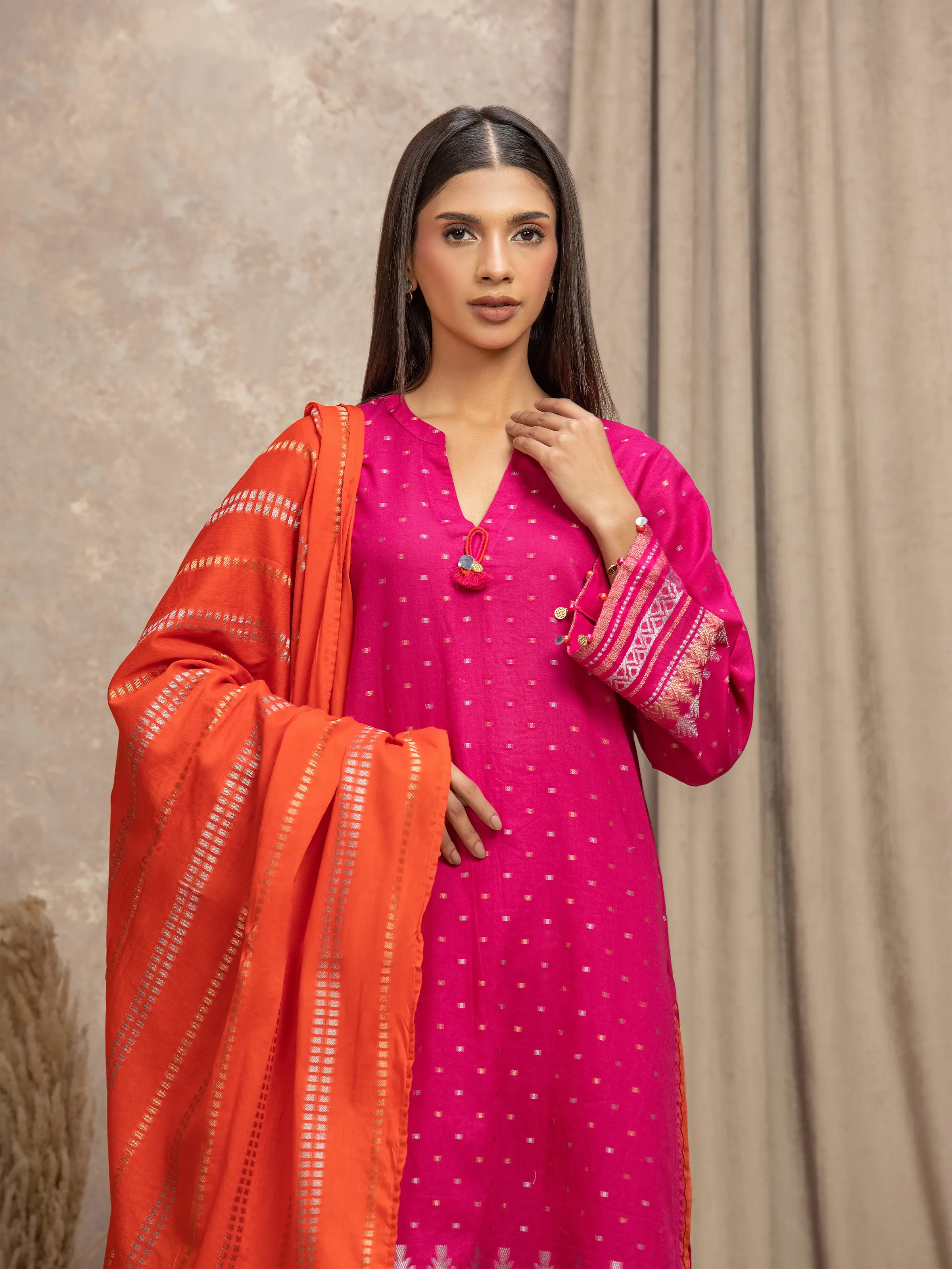 Pret Solid Jacquard Suit - EWTKS5-82418-3P - Image 2
