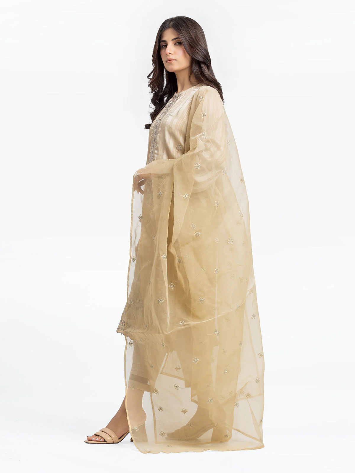 Pret Embroidered Wrinkle Chiffon Suit - EWTPLE24-00032-3P - Image 4