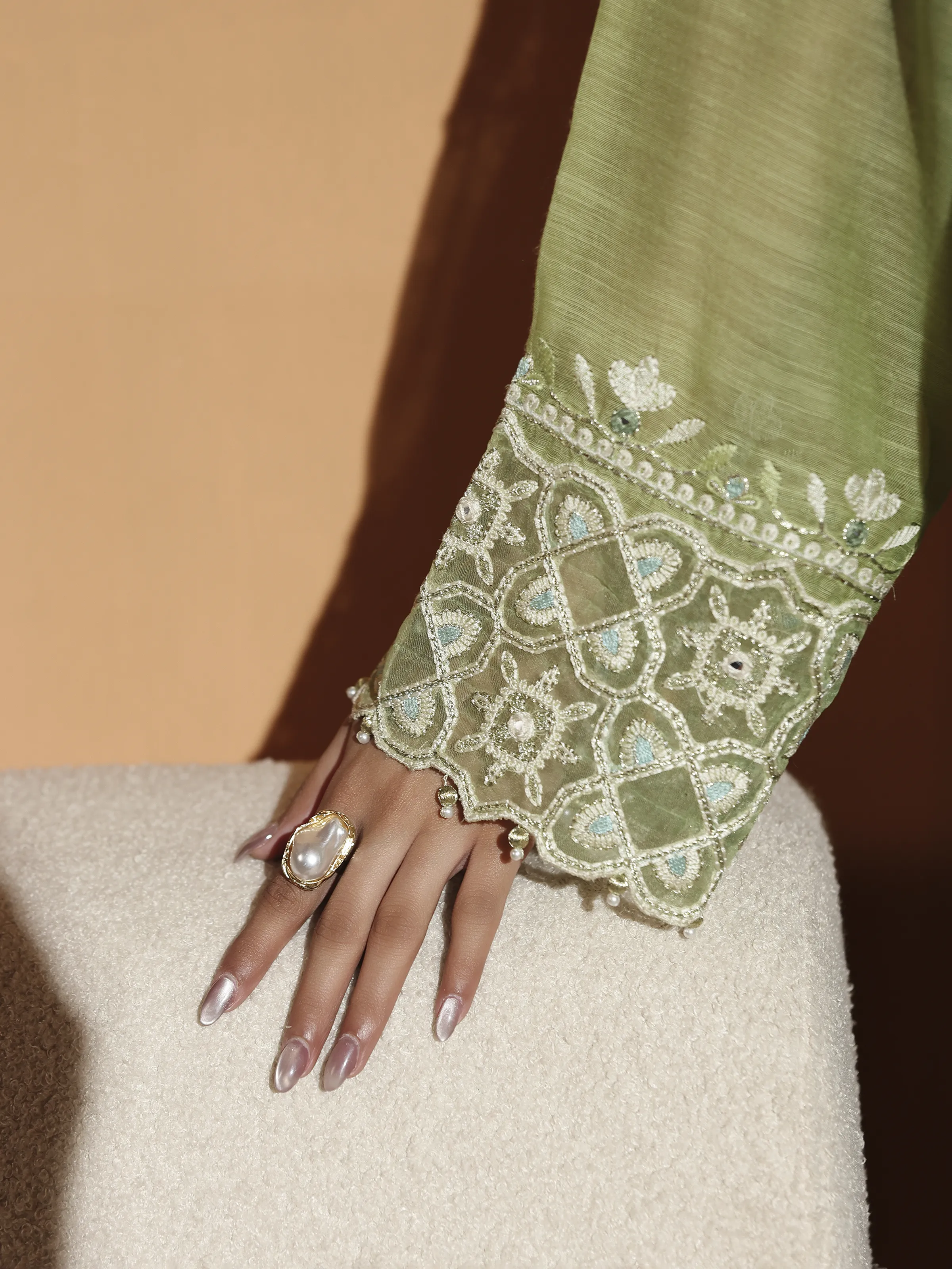 Pret Embroidered Chanderi Suit - EWTKED5-84108-3P - Image 5