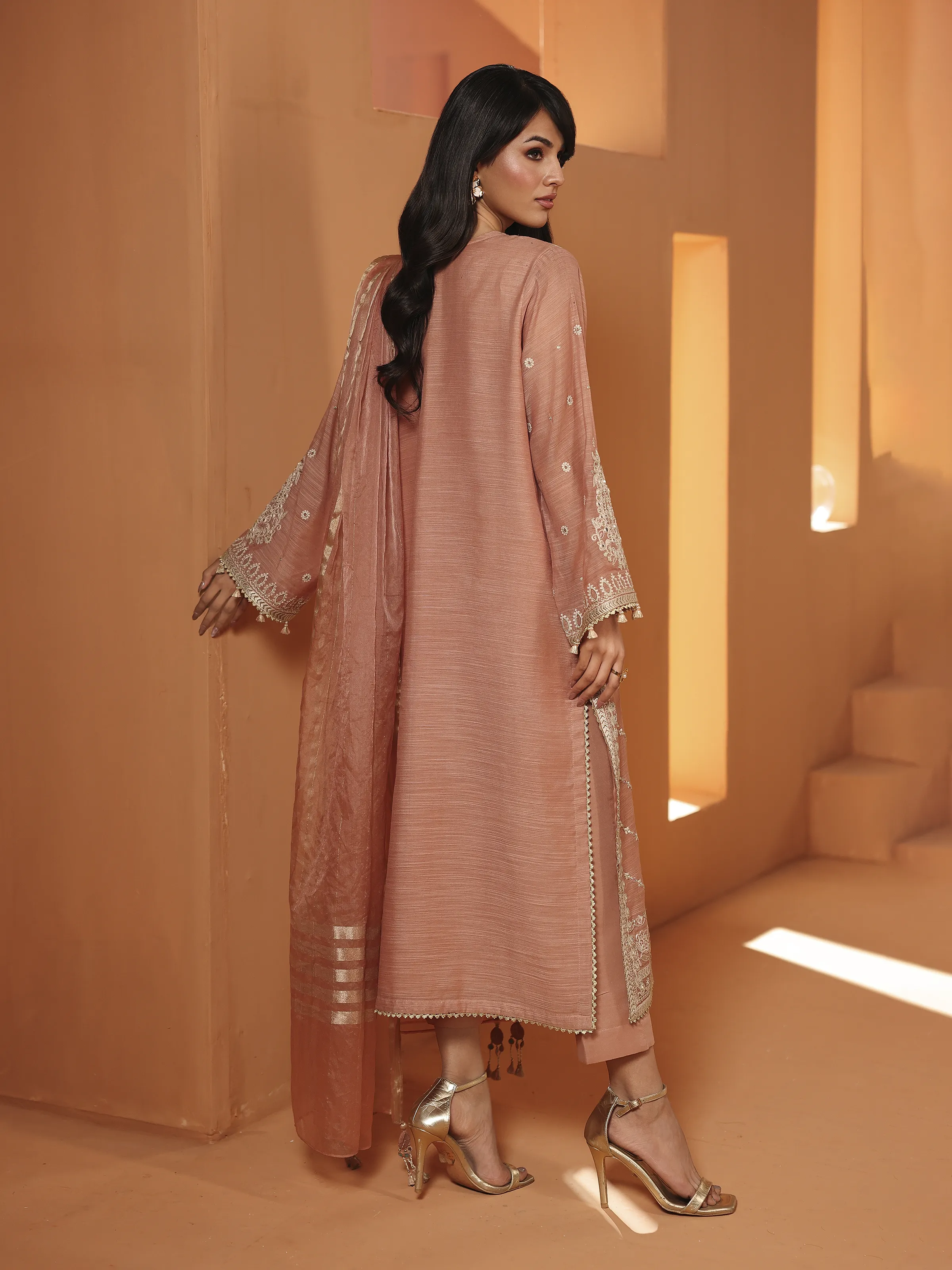 Pret Embroidered Chandri Suit - EWTKED6-84109-3P - Image 5
