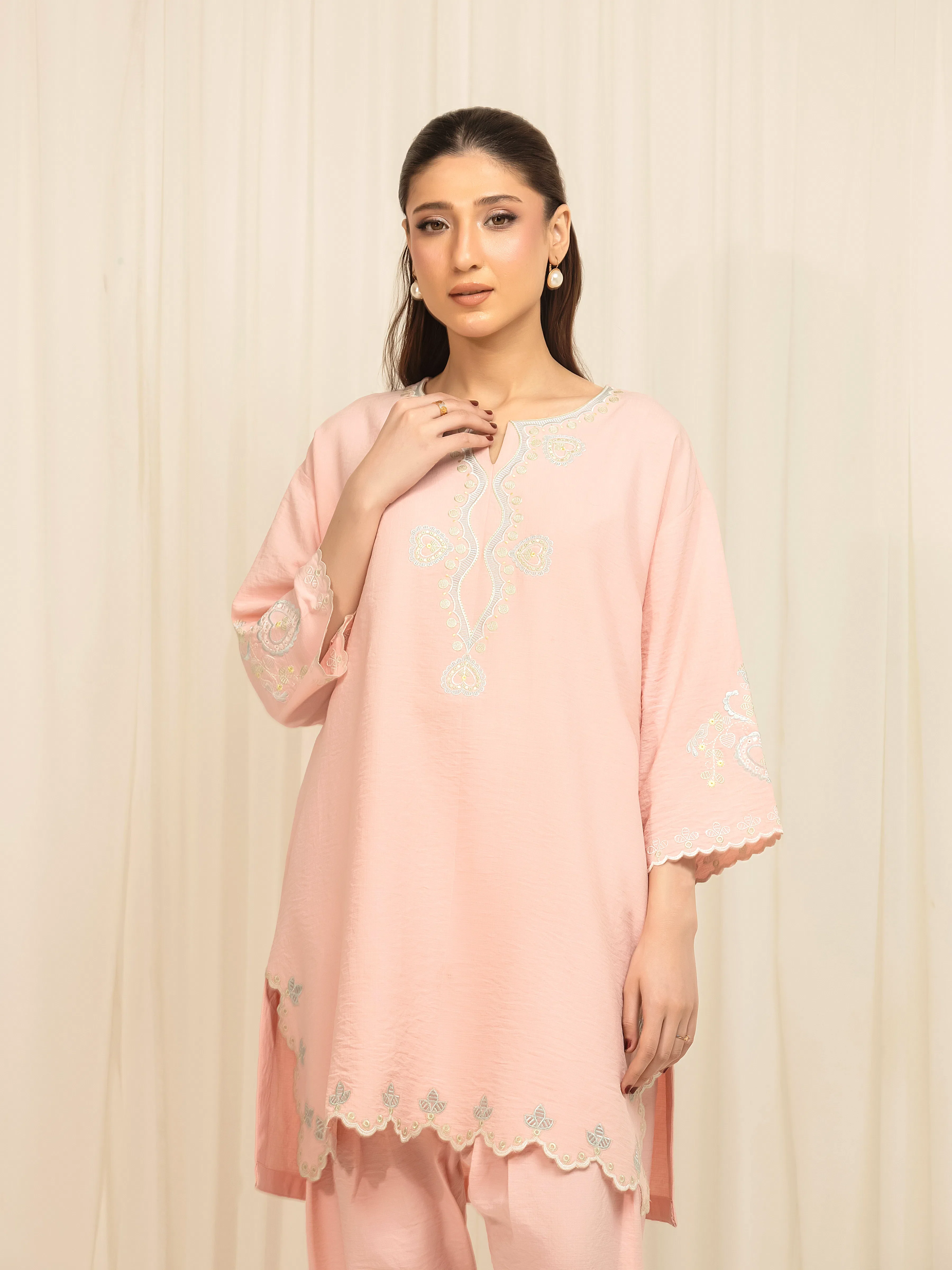 Pret Embroidered Georgette Co-Ord Set - EWTKED6-86161ST - Image 2