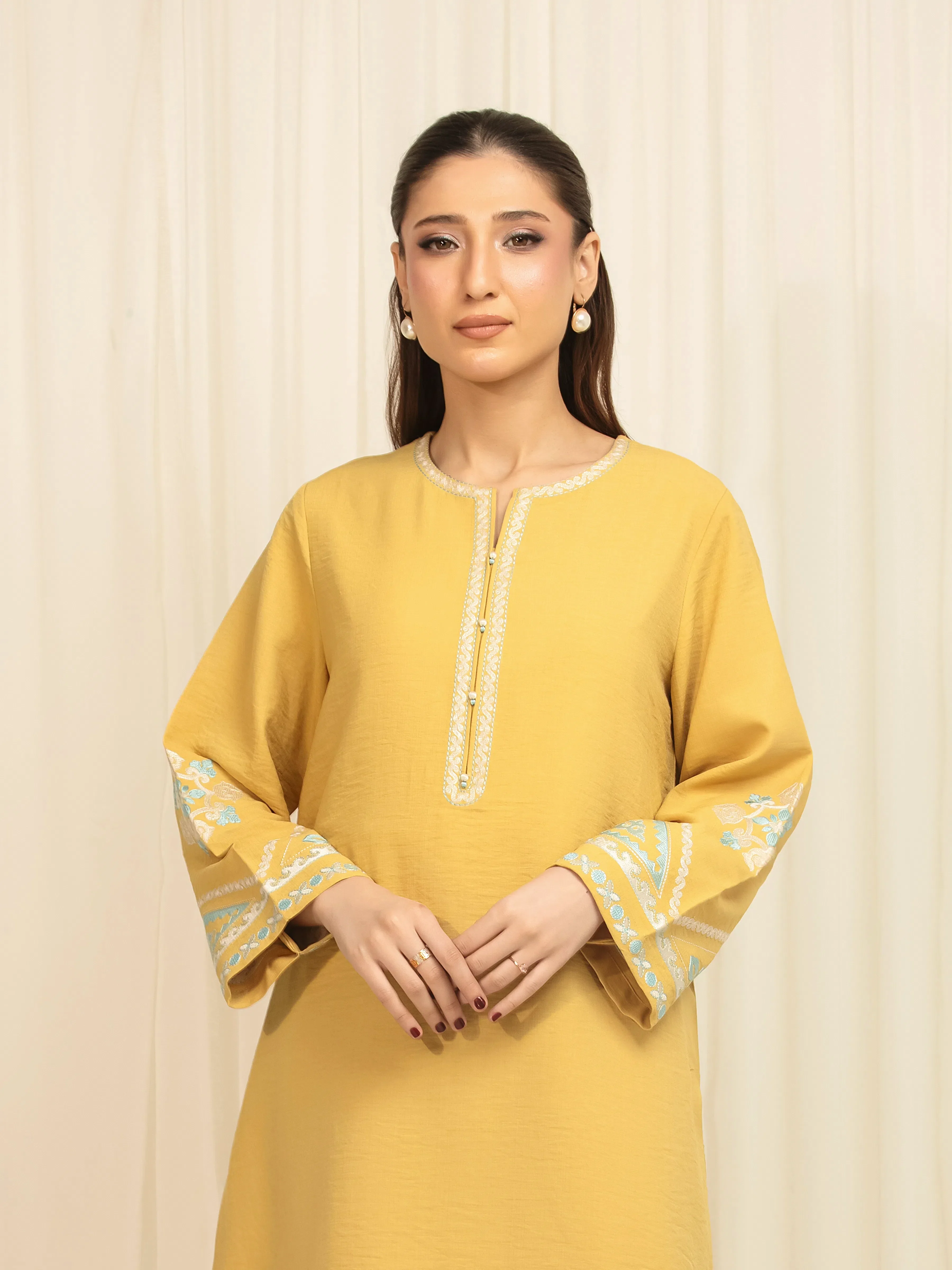 Pret Embroidered Georgette Shirt Shalwar - EWTKED6-86162ST - Image 2