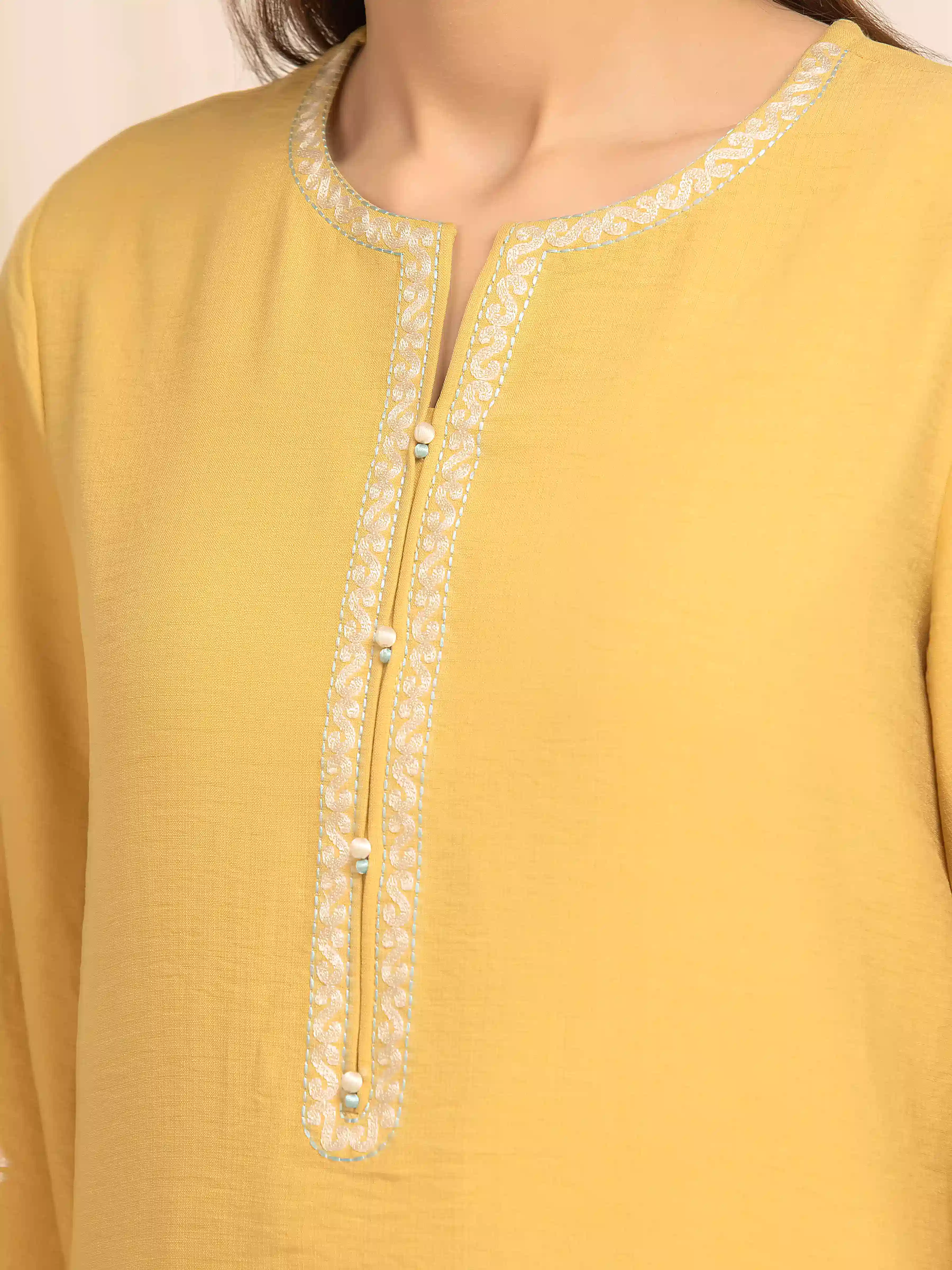 Pret Embroidered Georgette Shirt Shalwar - EWTKED6-86162ST - Image 3