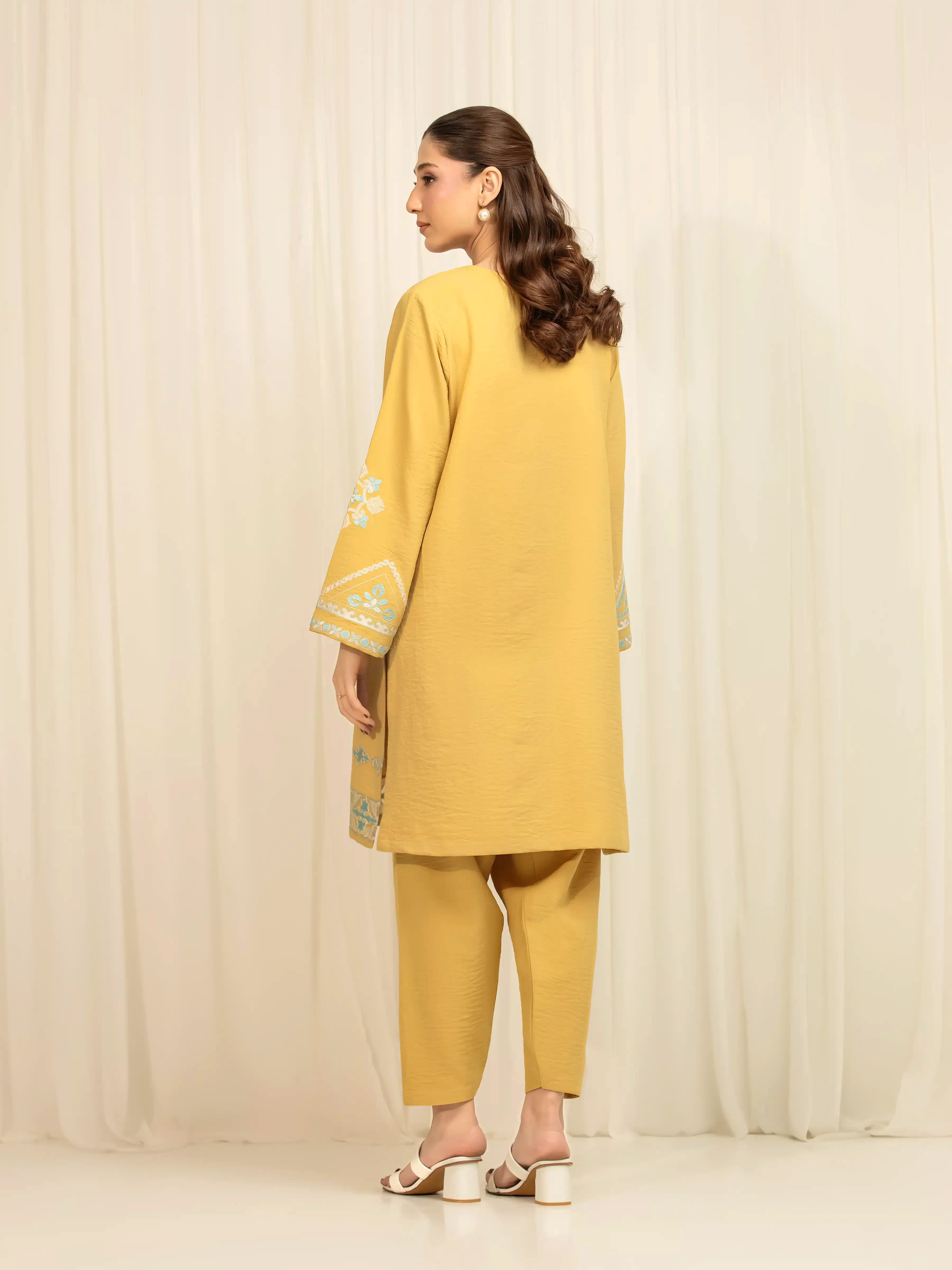 Pret Embroidered Georgette Shirt Shalwar - EWTKED6-86162ST - Image 6