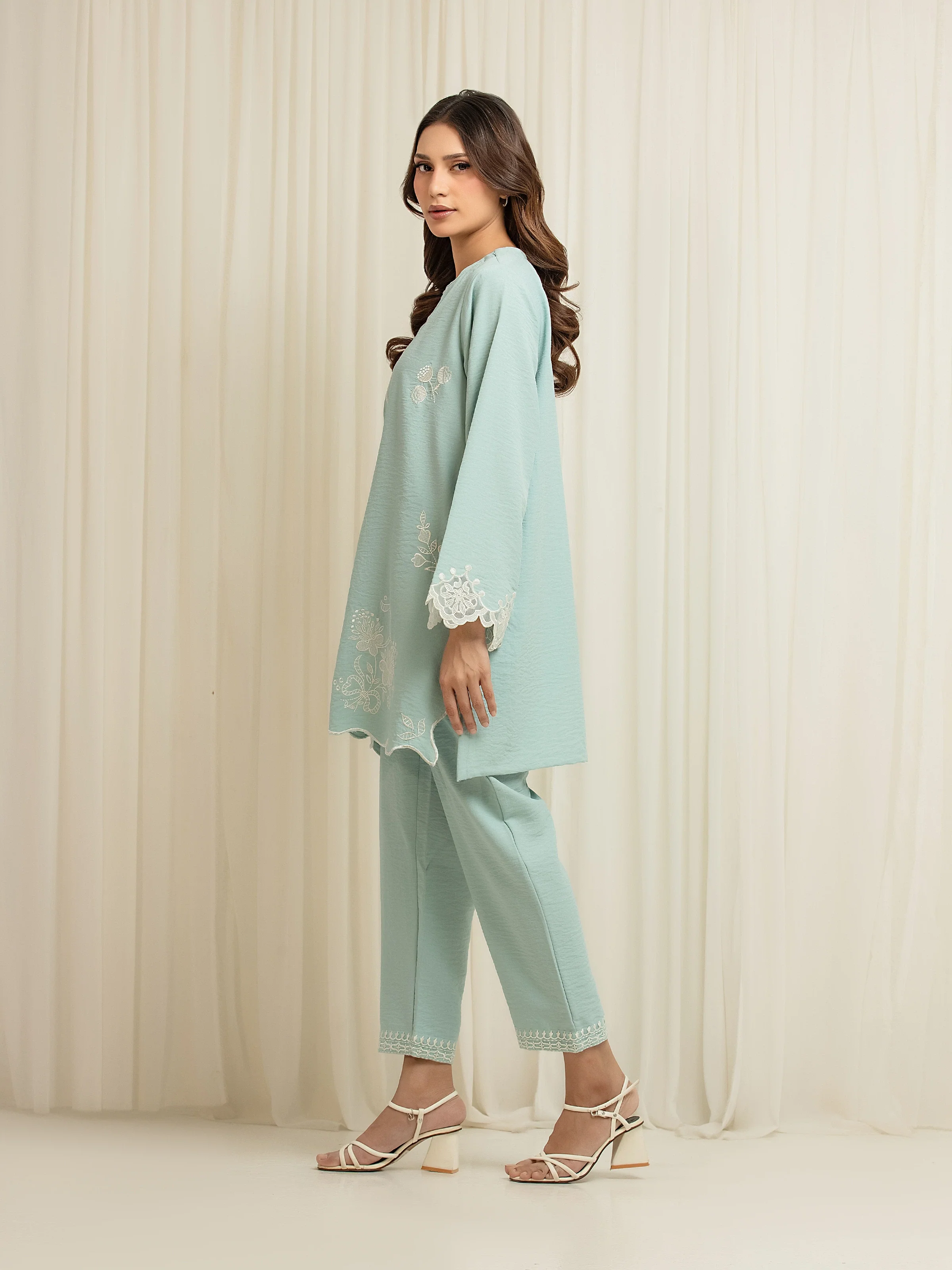 Pret Embroidered Georgette Co-Ord Set - EWTKED6-86166ST - Image 5