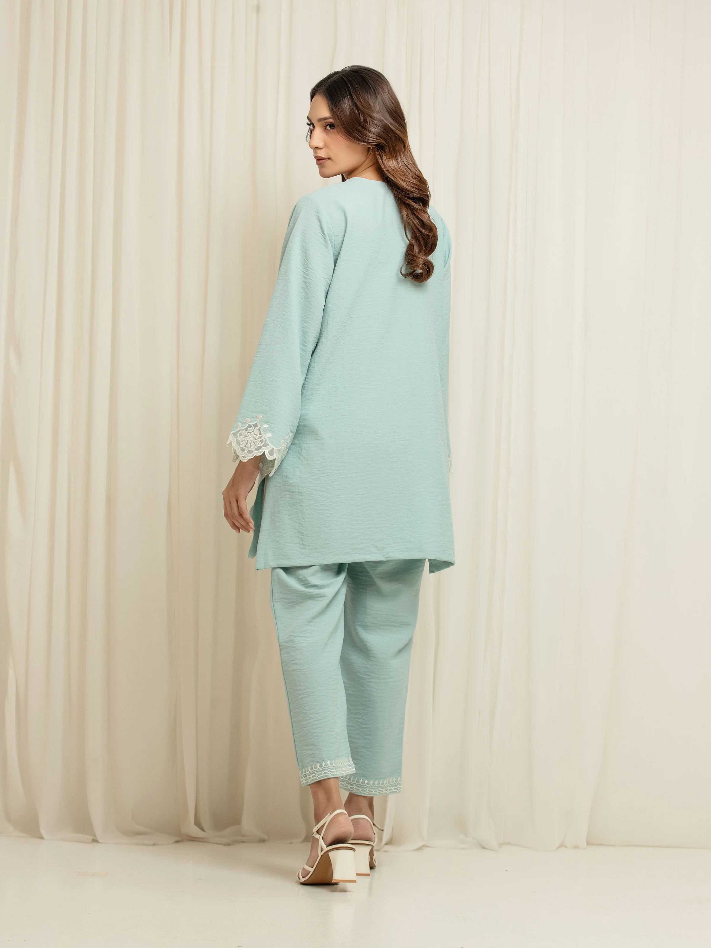 Pret Embroidered Georgette Co-Ord Set - EWTKED6-86166ST - Image 6