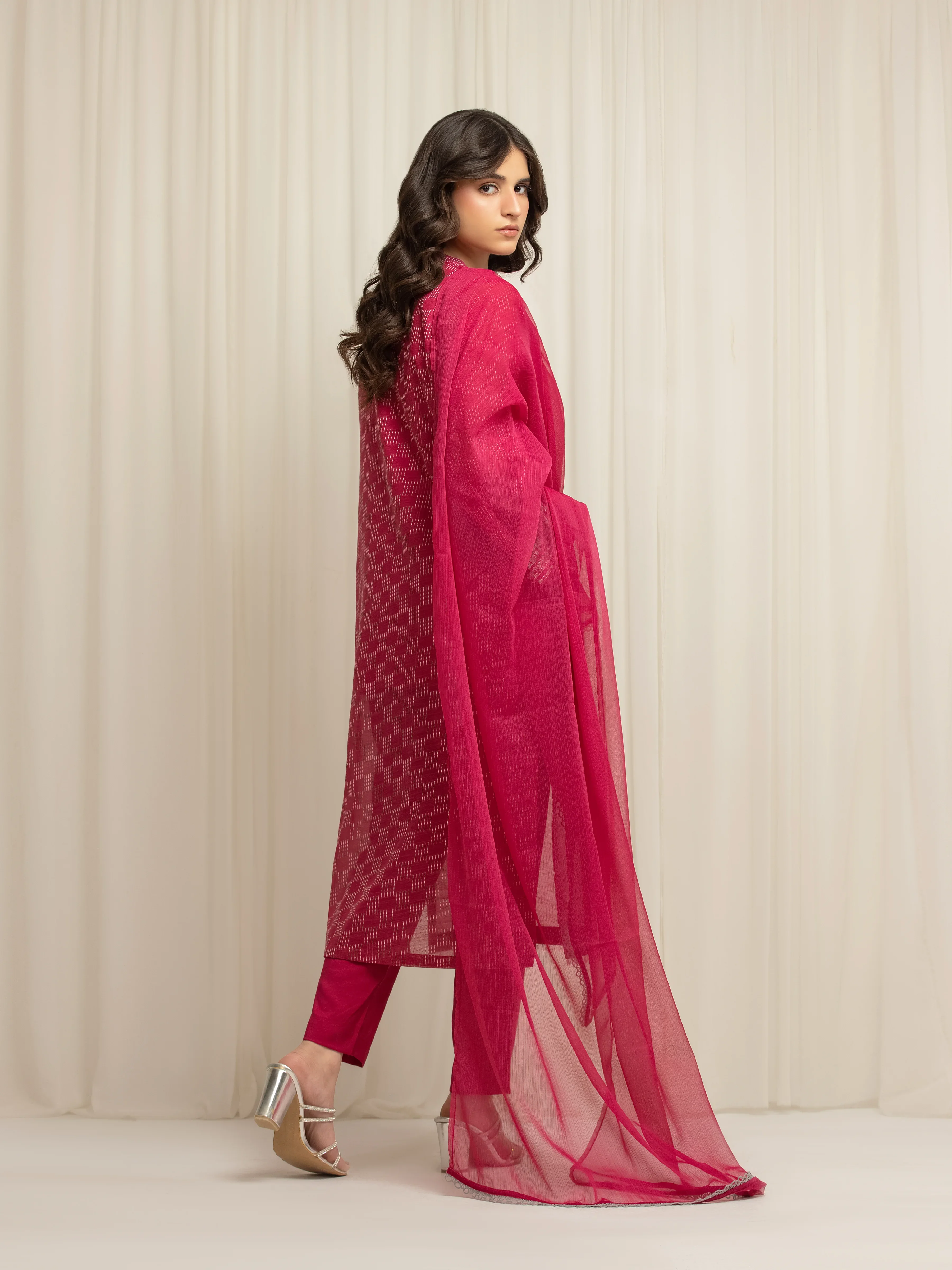 Pret Embroidered Jacquard Lawn Suit - EWTKED5-80318-3P - Image 6