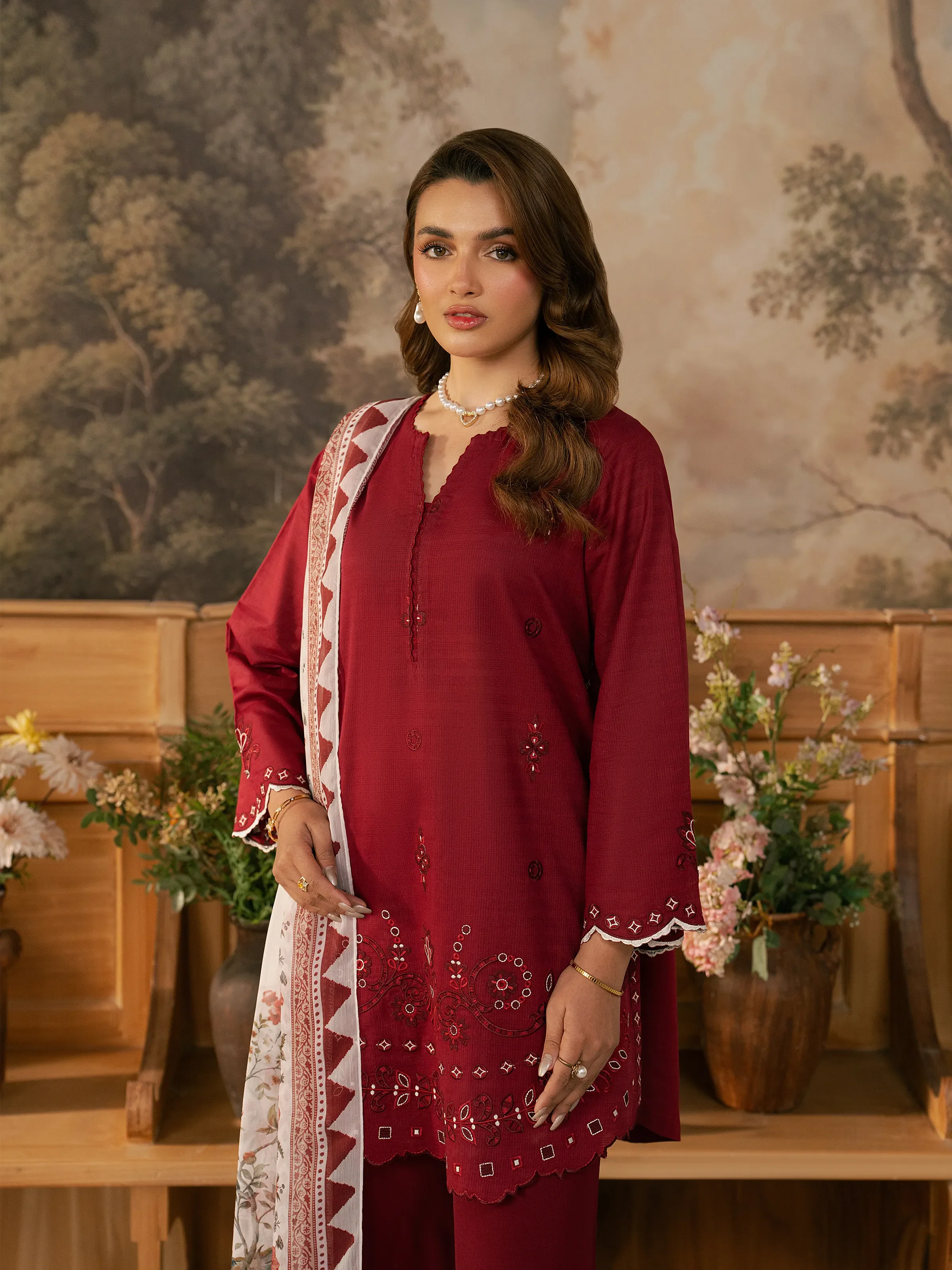 Pret Embroidered Lawn Suit - EWTKED5-82400-3P - Image 2