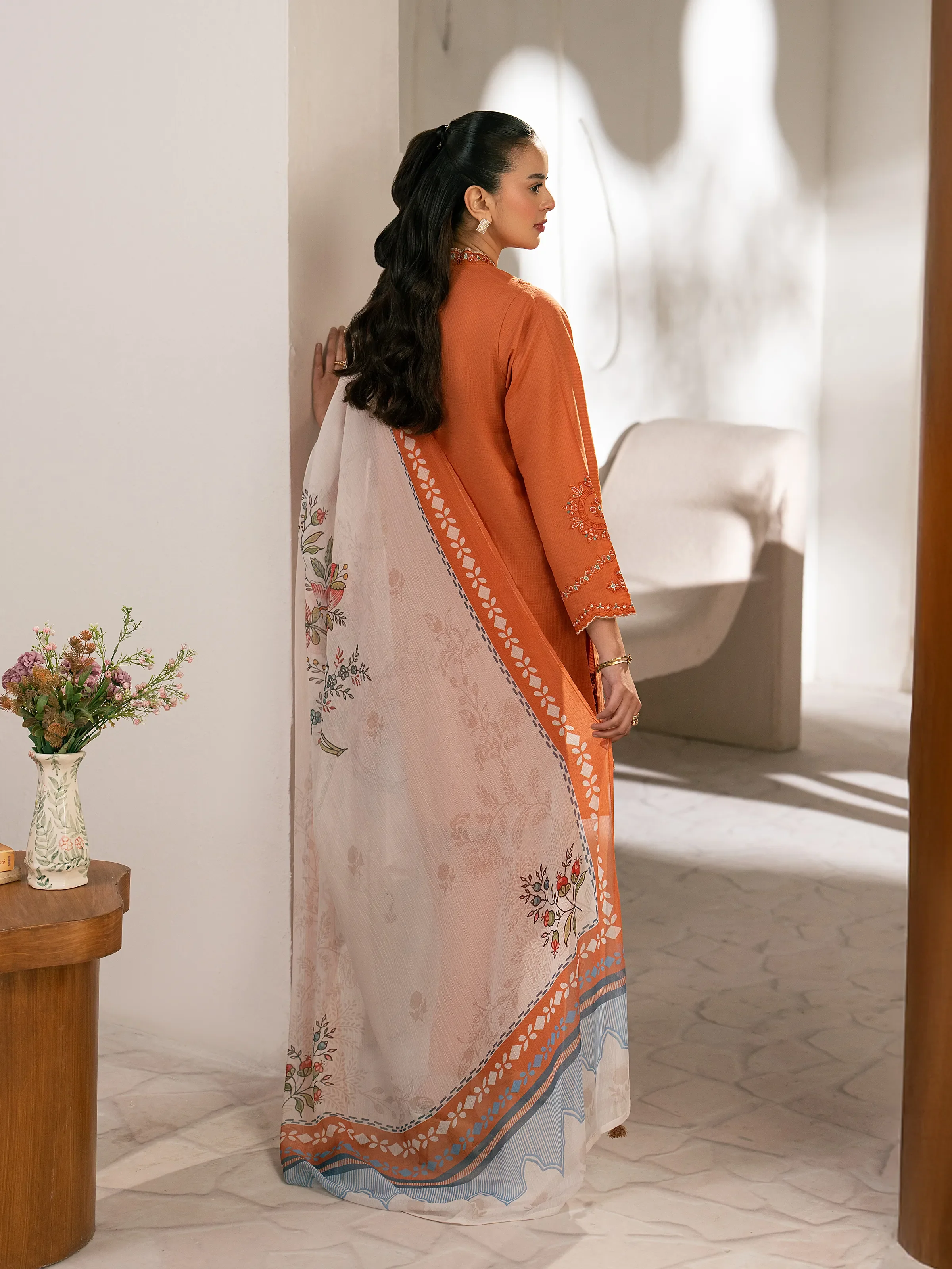 Pret Embroidered Lawn Suit - EWTKED5-82402-3P - Image 6