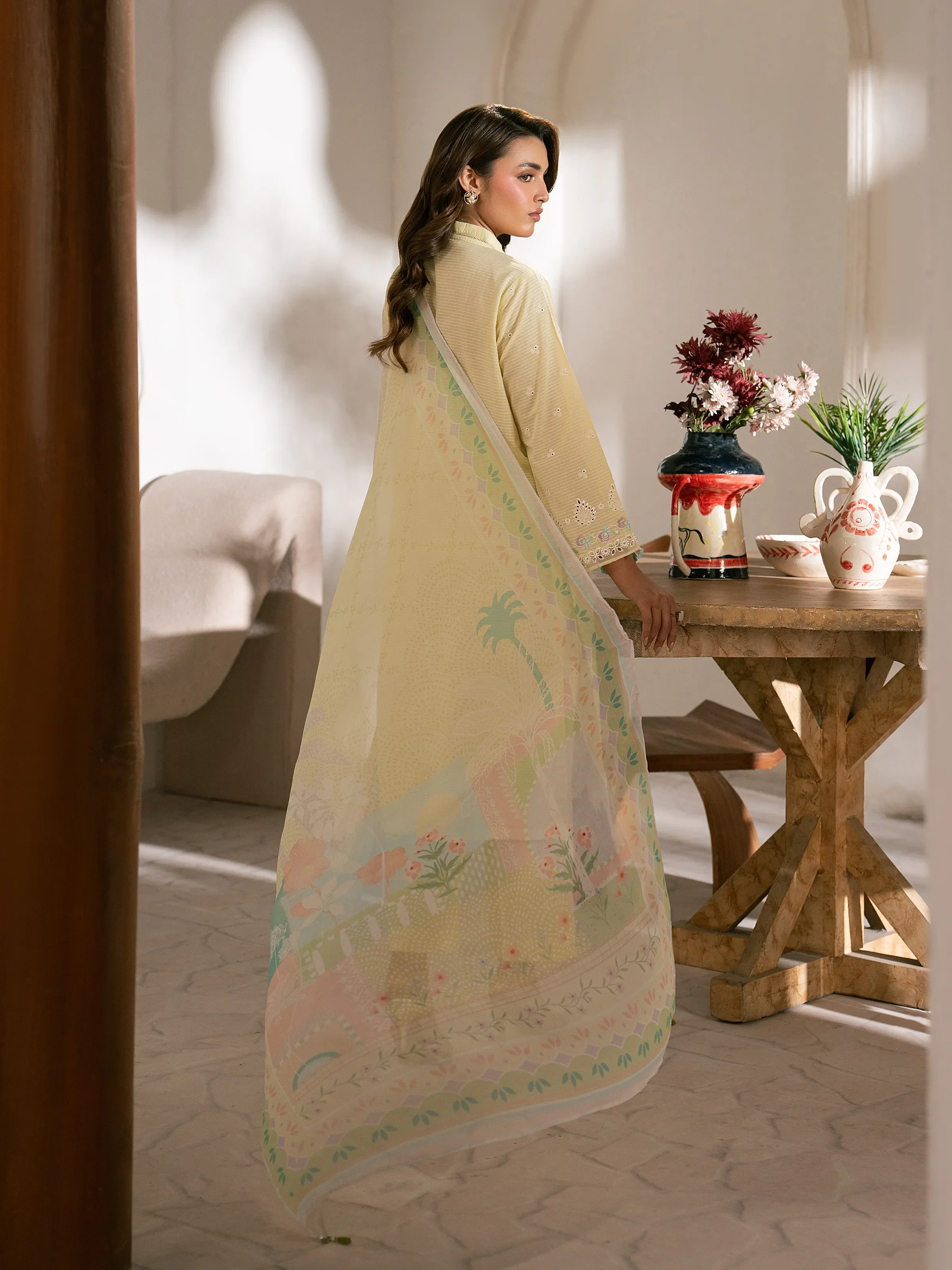 Pret Embroidered Slub Lawn Suit - EWTKED5-82405-3P - Image 6