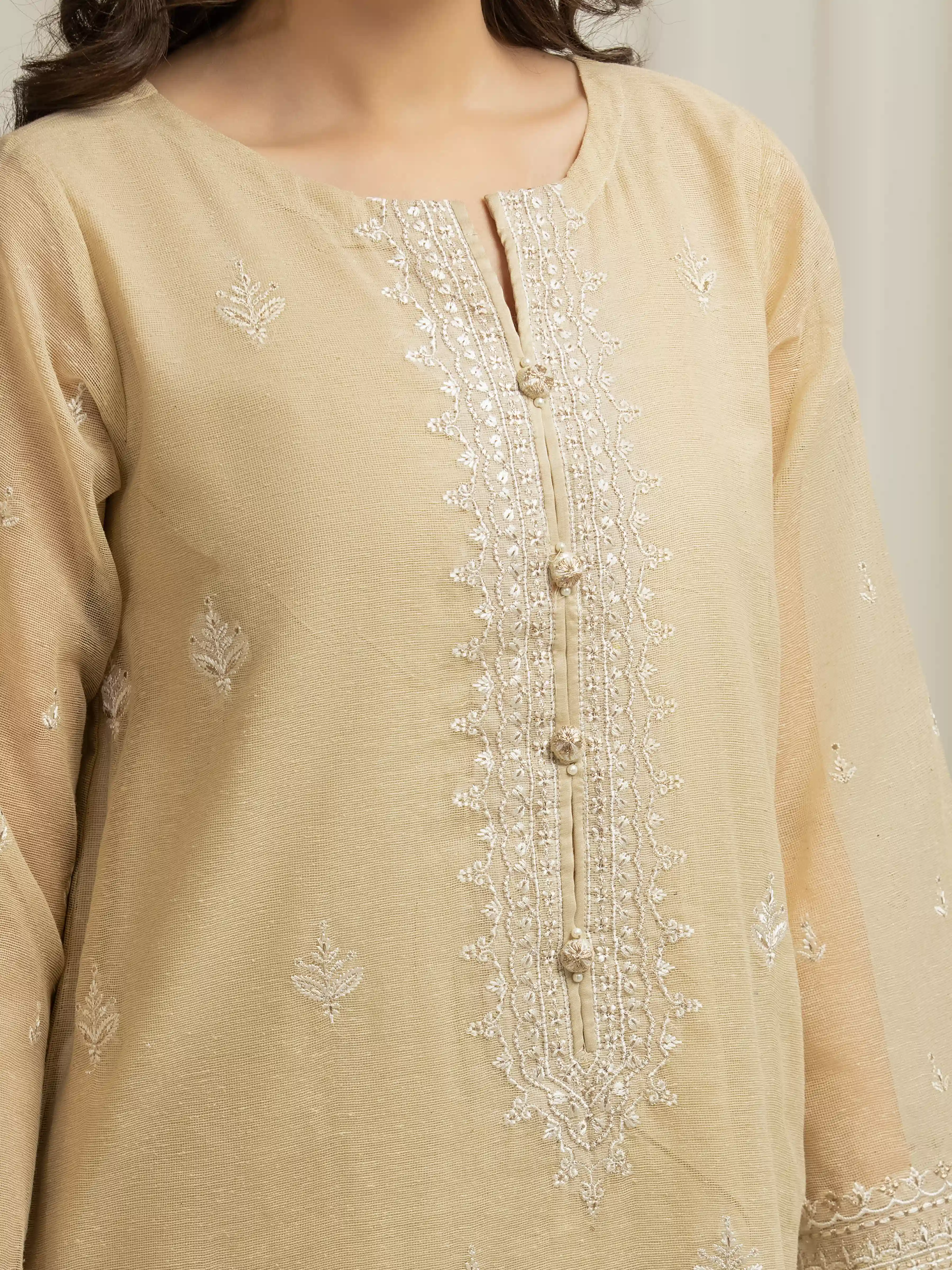 Pret Embroidered Net Suit - EWTPLED5-00051-3P - Image 5