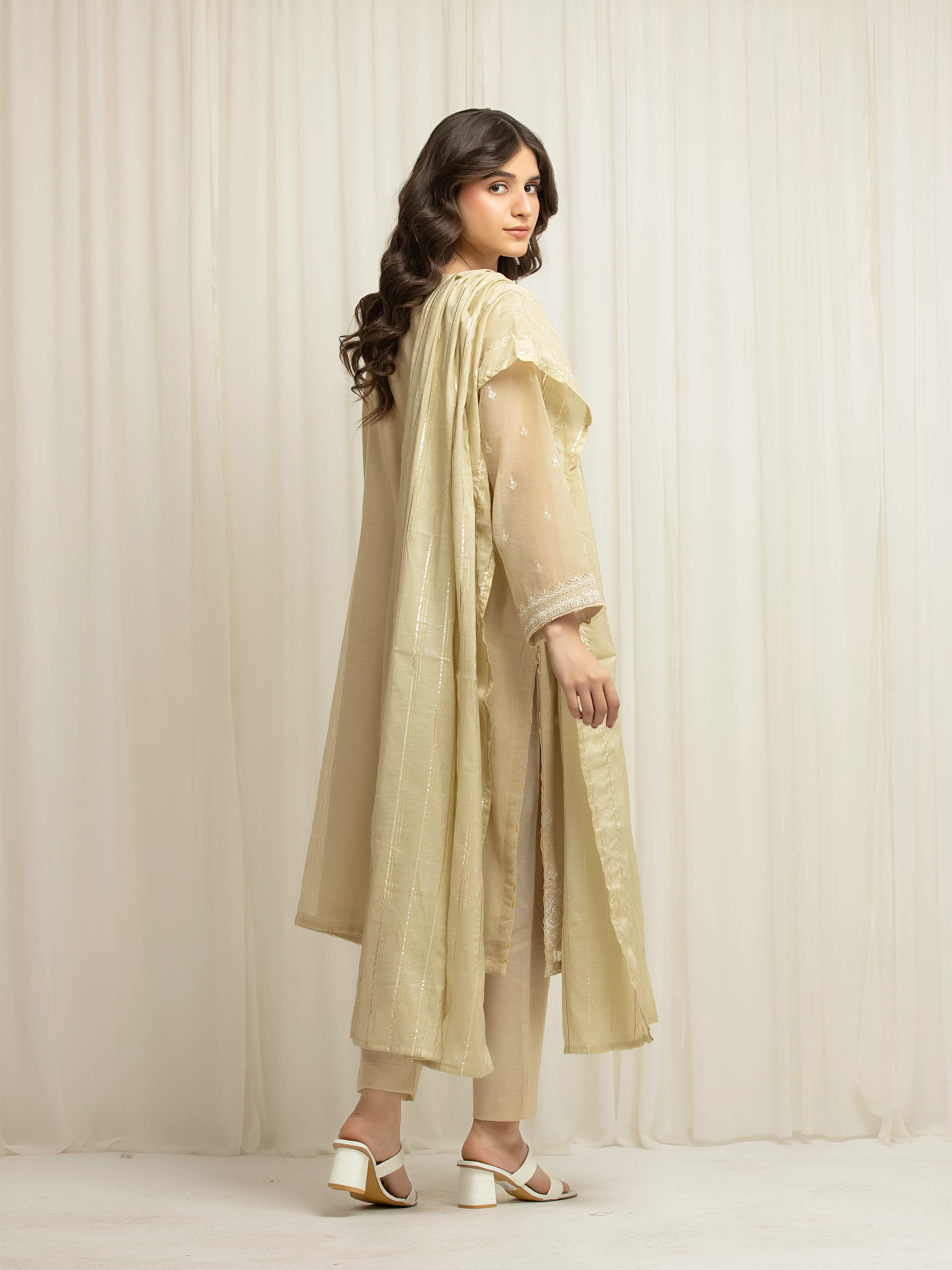 Pret Embroidered Net Suit - EWTPLED5-00051-3P - Image 6