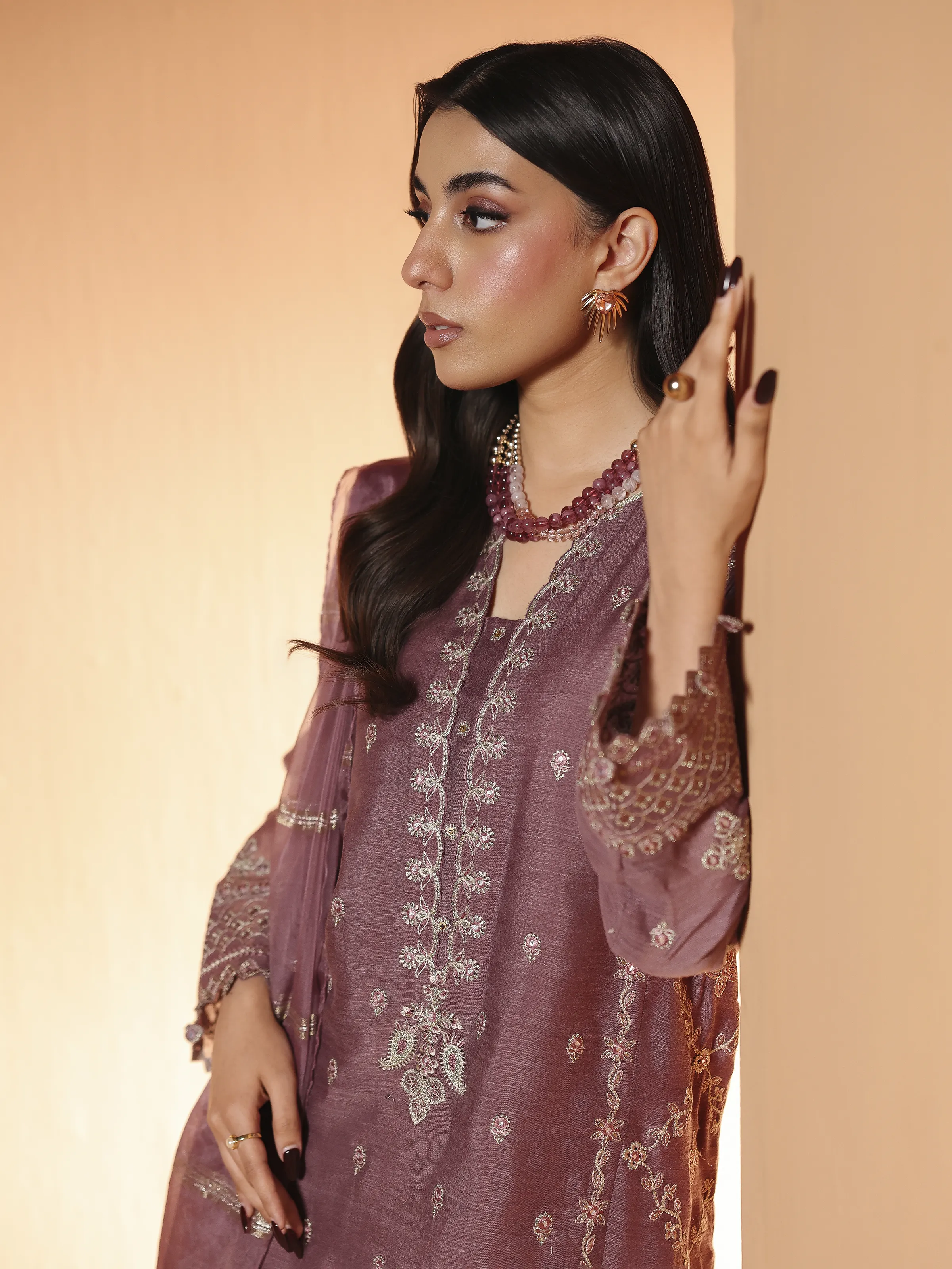 Pret Embroidered Chanderi Suit - EWTKED6-84106-3P - Image 2