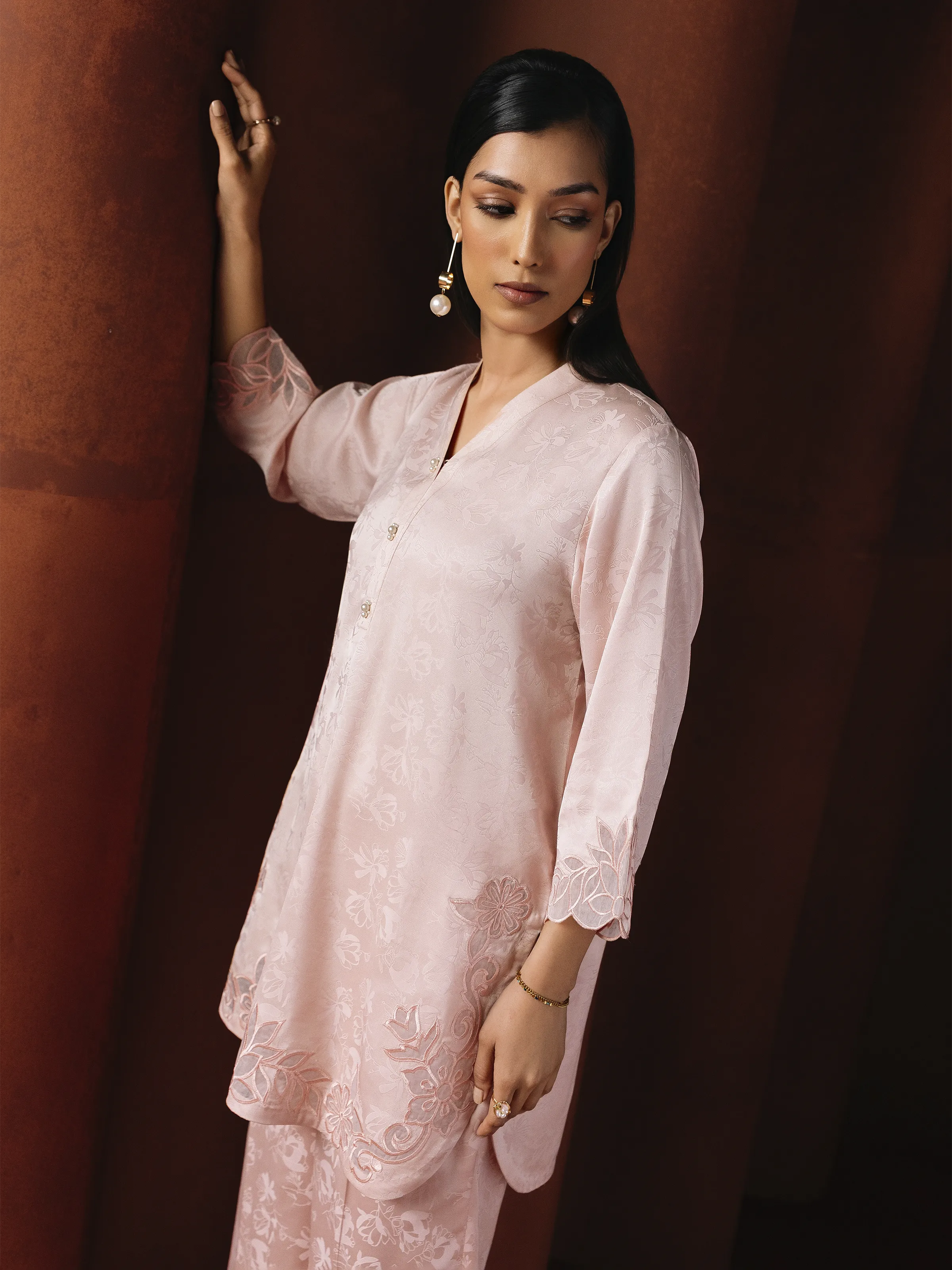 Pret Embroidered Satin Co-Ord Set - EWTKED6-86150ST - Image 2