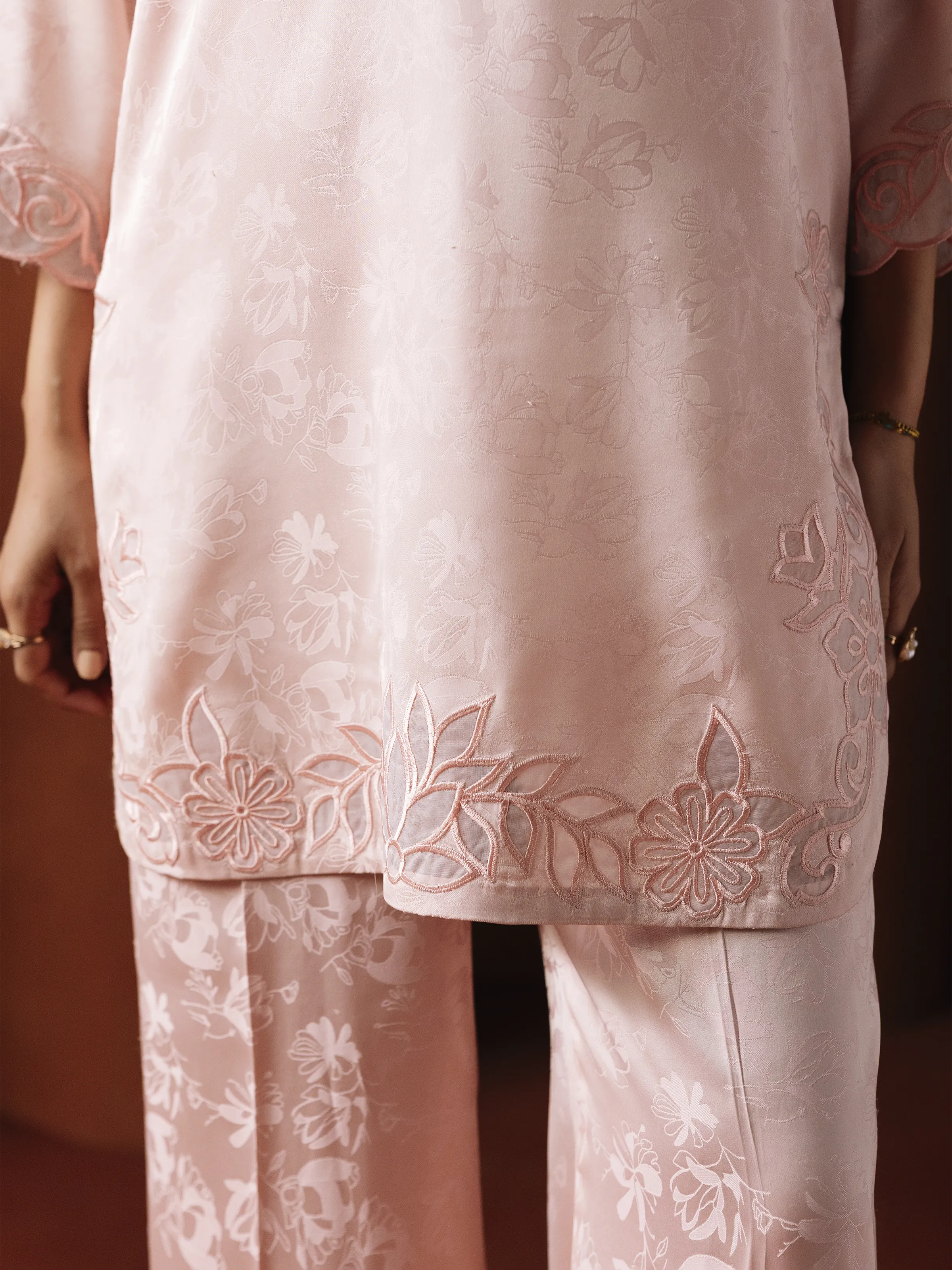 Pret Embroidered Satin Co-Ord Set - EWTKED6-86150ST - Image 3