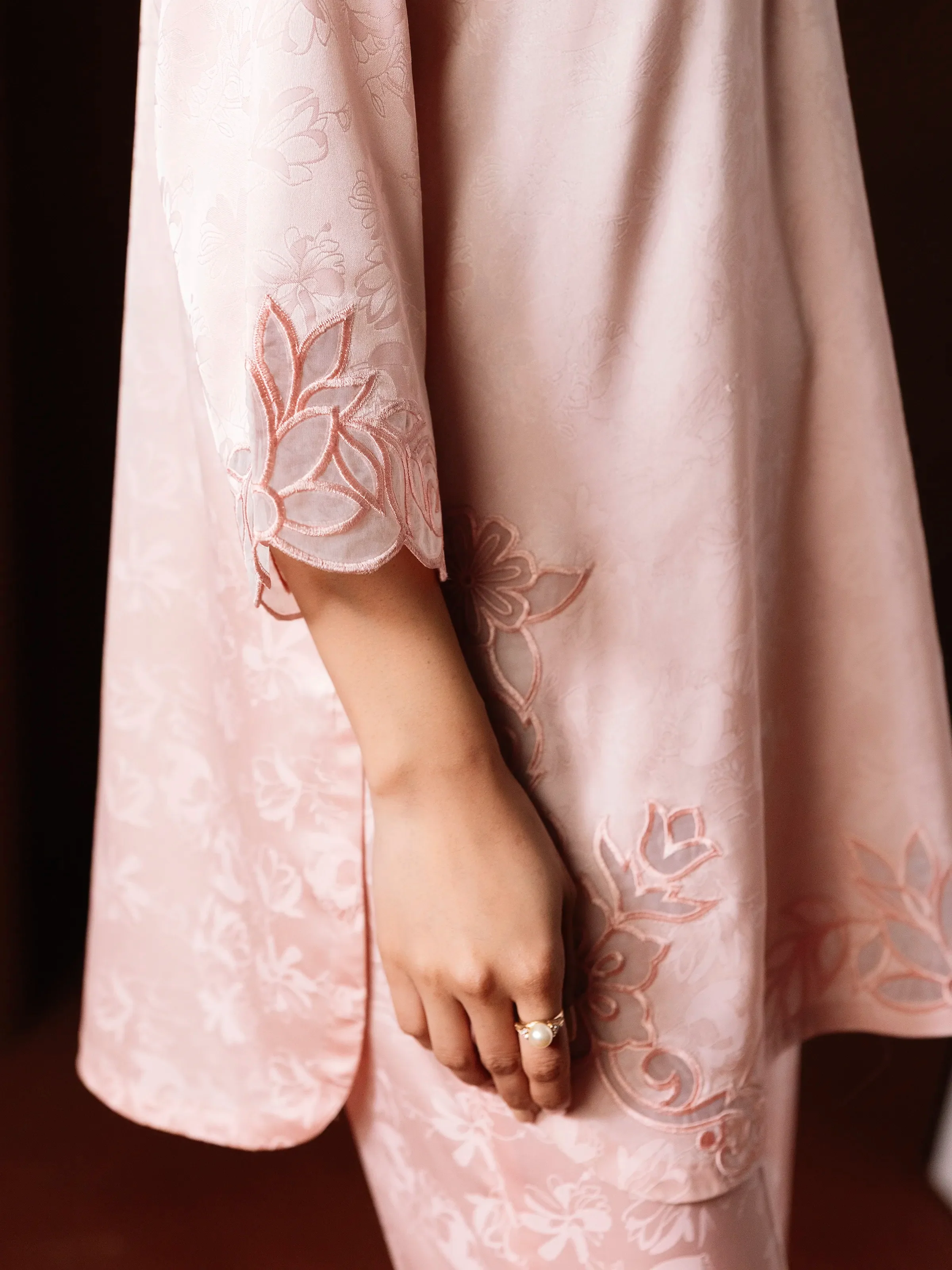 Pret Embroidered Satin Co-Ord Set - EWTKED6-86150ST - Image 4
