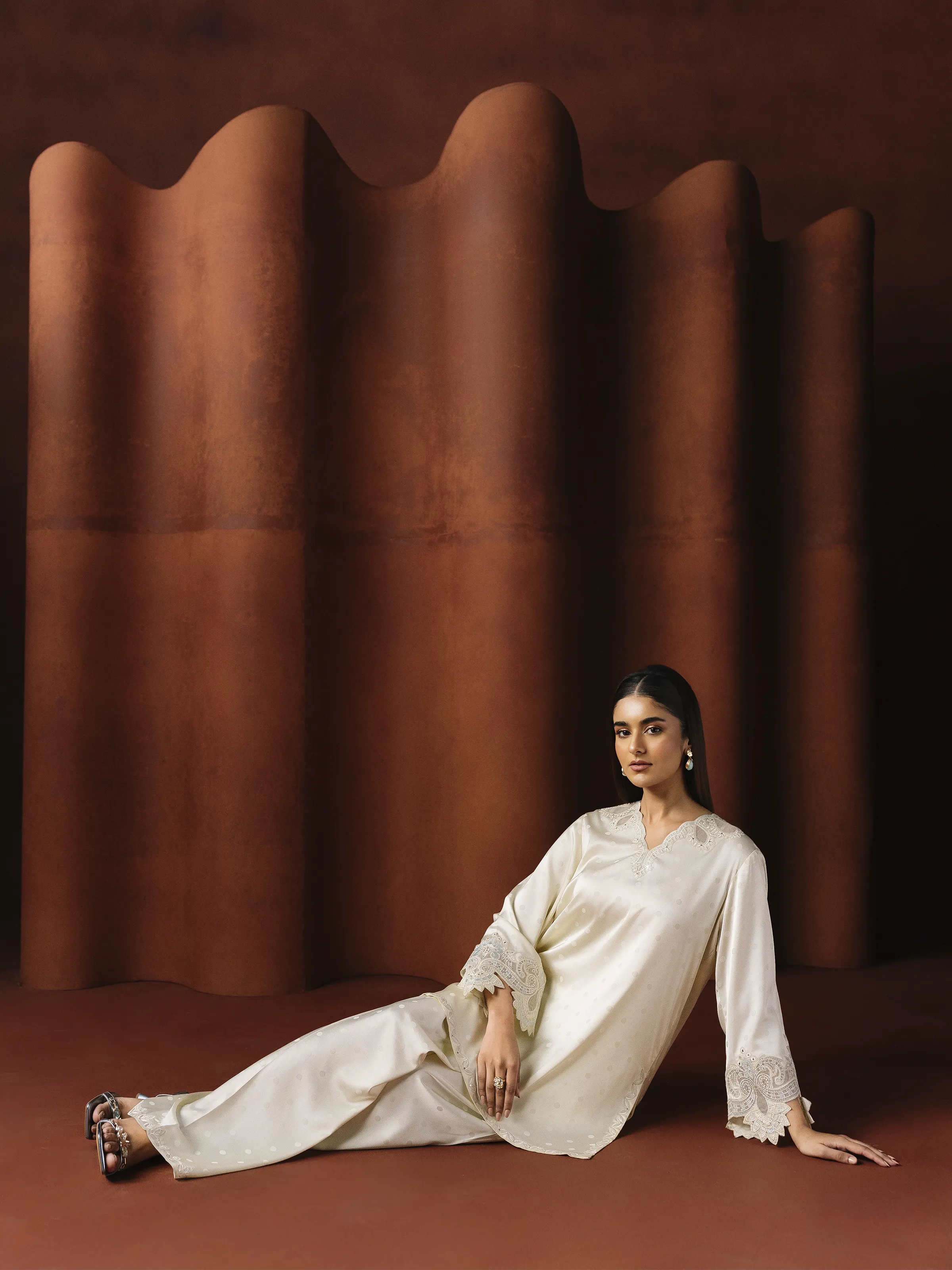 Pret Embroidered Satin Co-Ord Set - EWTKED6-86152ST - Image 3