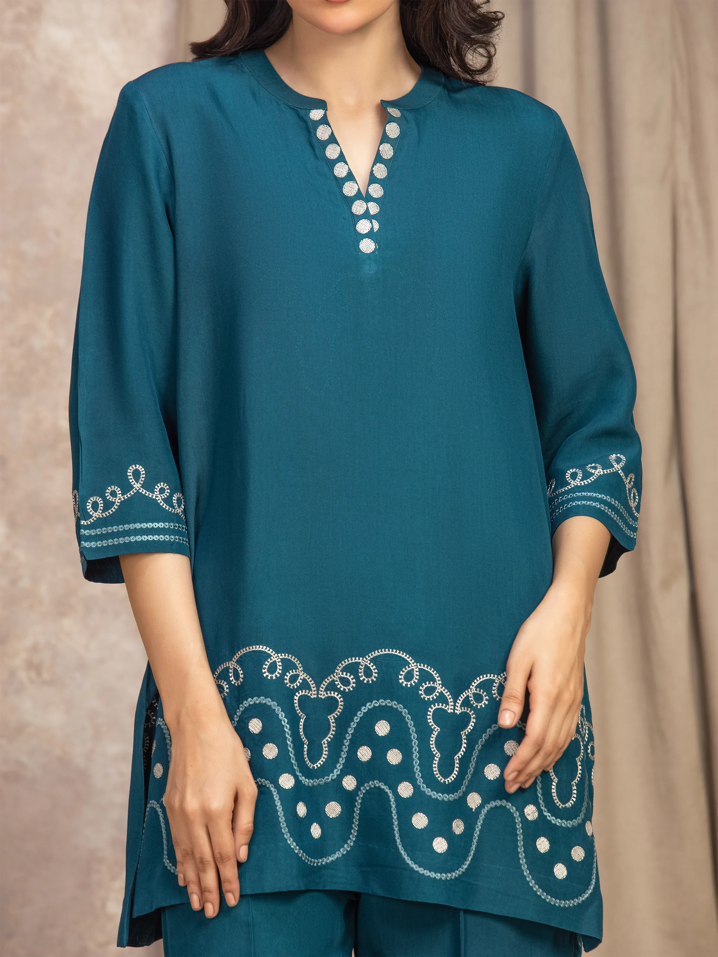 Pret Embroidered Viscose Shirt Trouser - EWTKED5-84062ST - Image 3
