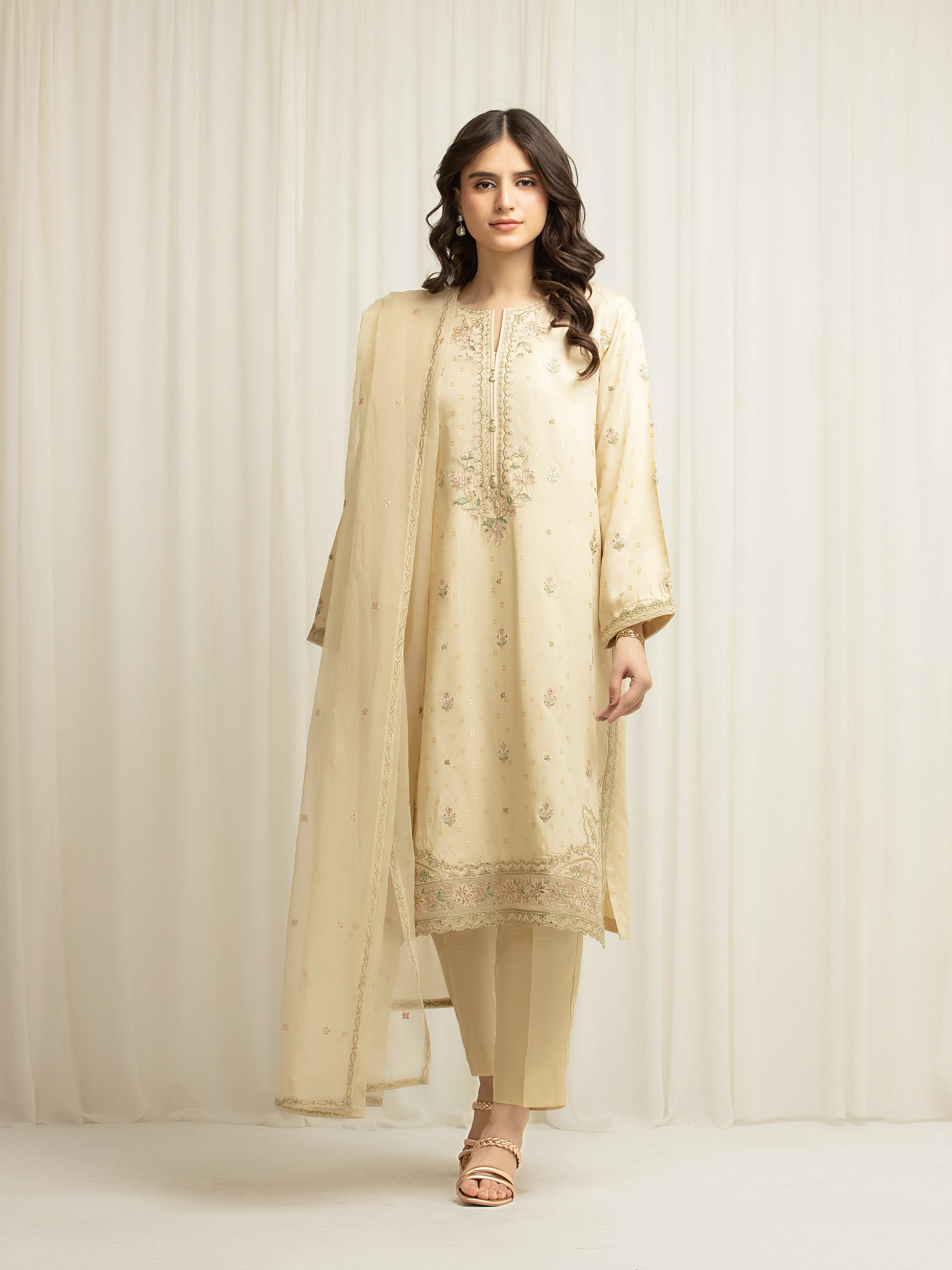Pret Embroidered Viscose Suit - EWTKED6-84081-3P - Image 2