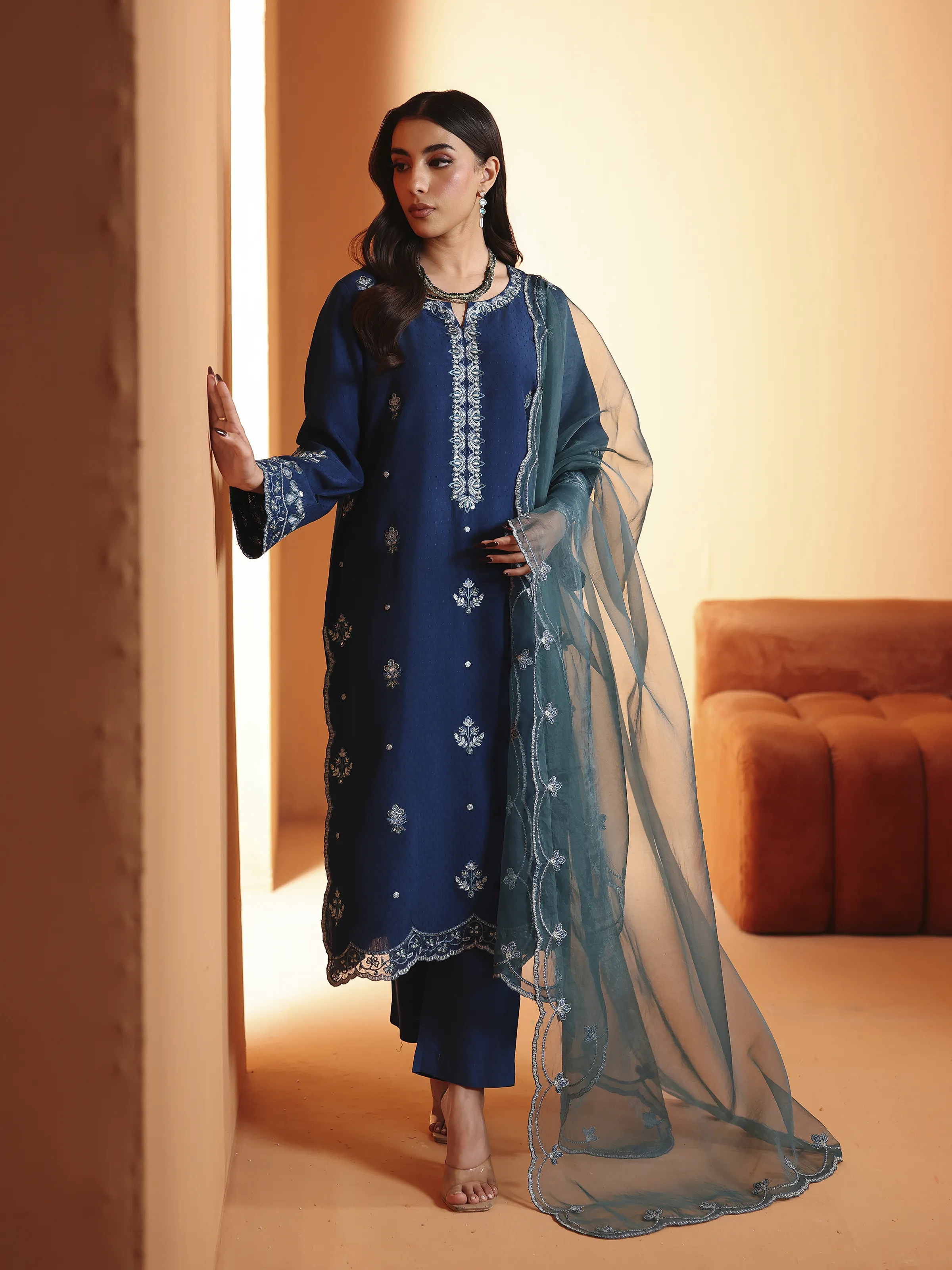 Pret Embroidered Viscose Suit - EWTKED6-84084-3P - Image 3