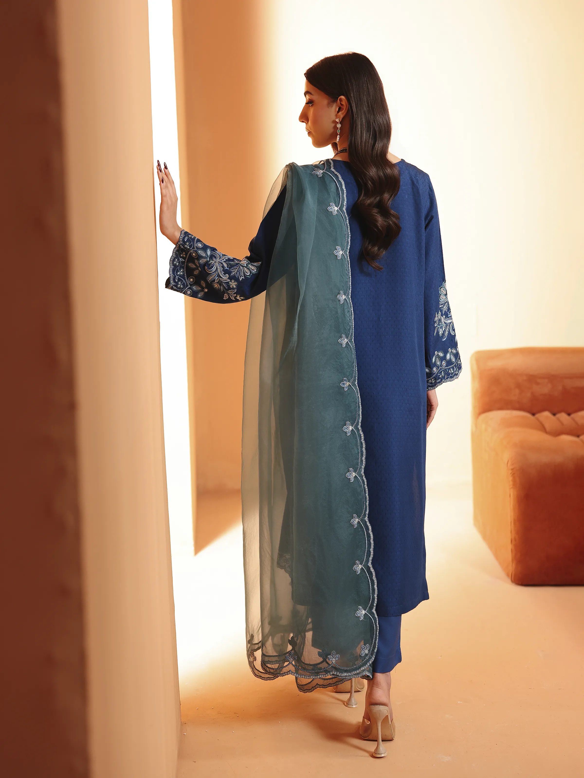 Pret Embroidered Viscose Suit - EWTKED6-84084-3P - Image 6