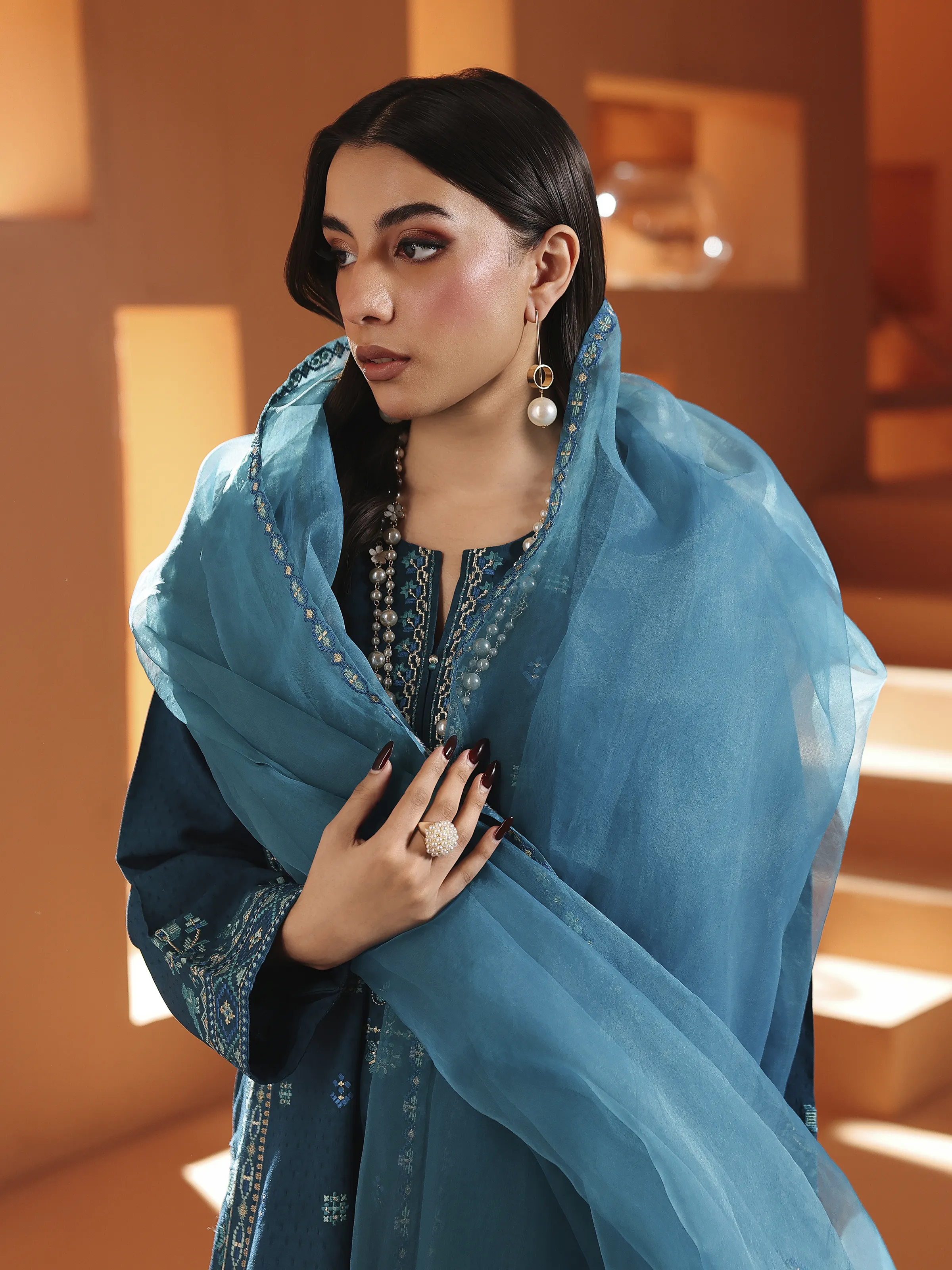Pret Embroidered Viscose Suit - EWTKED6-84117-3P - Image 5