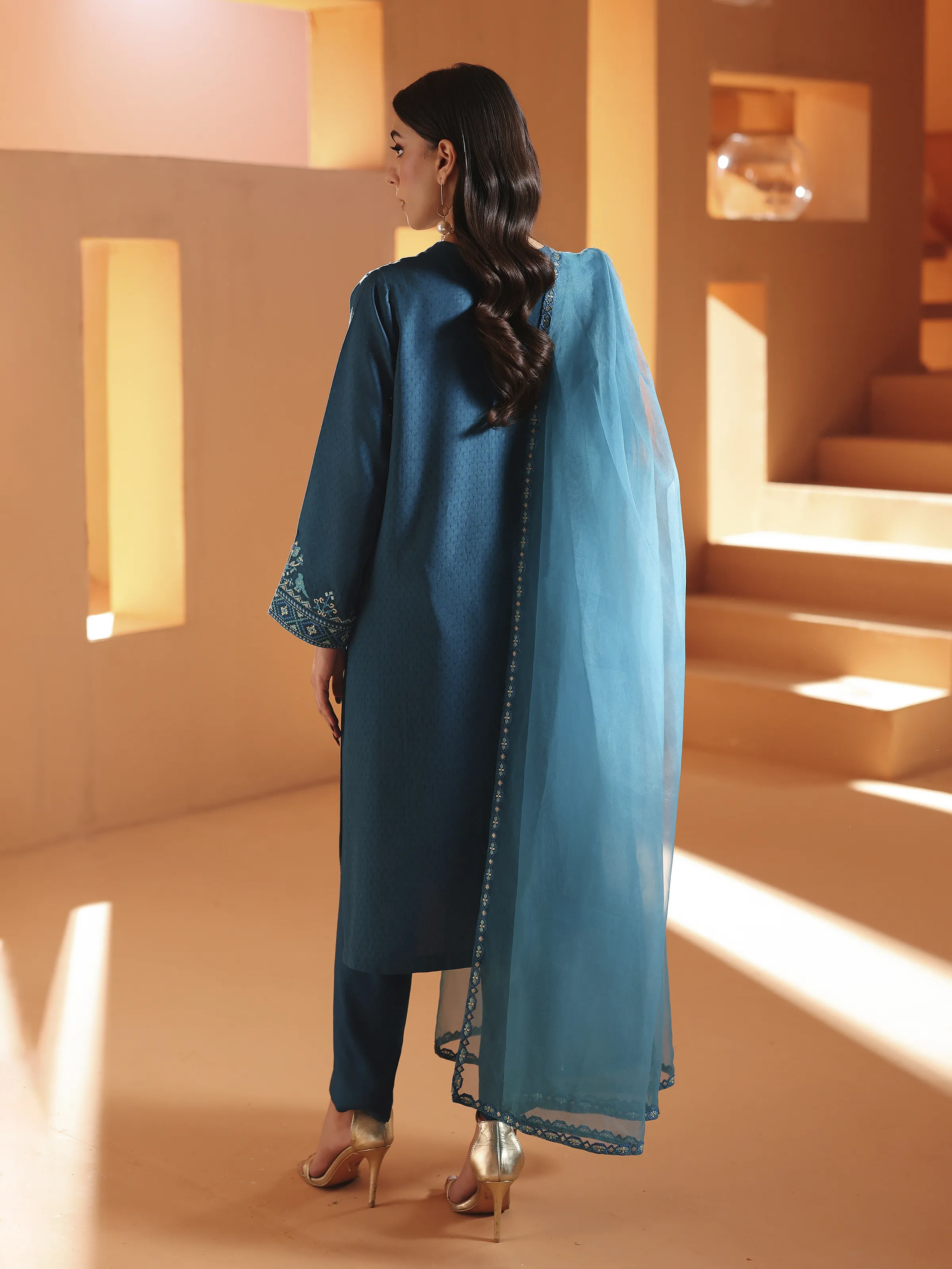 Pret Embroidered Viscose Suit - EWTKED6-84117-3P - Image 6