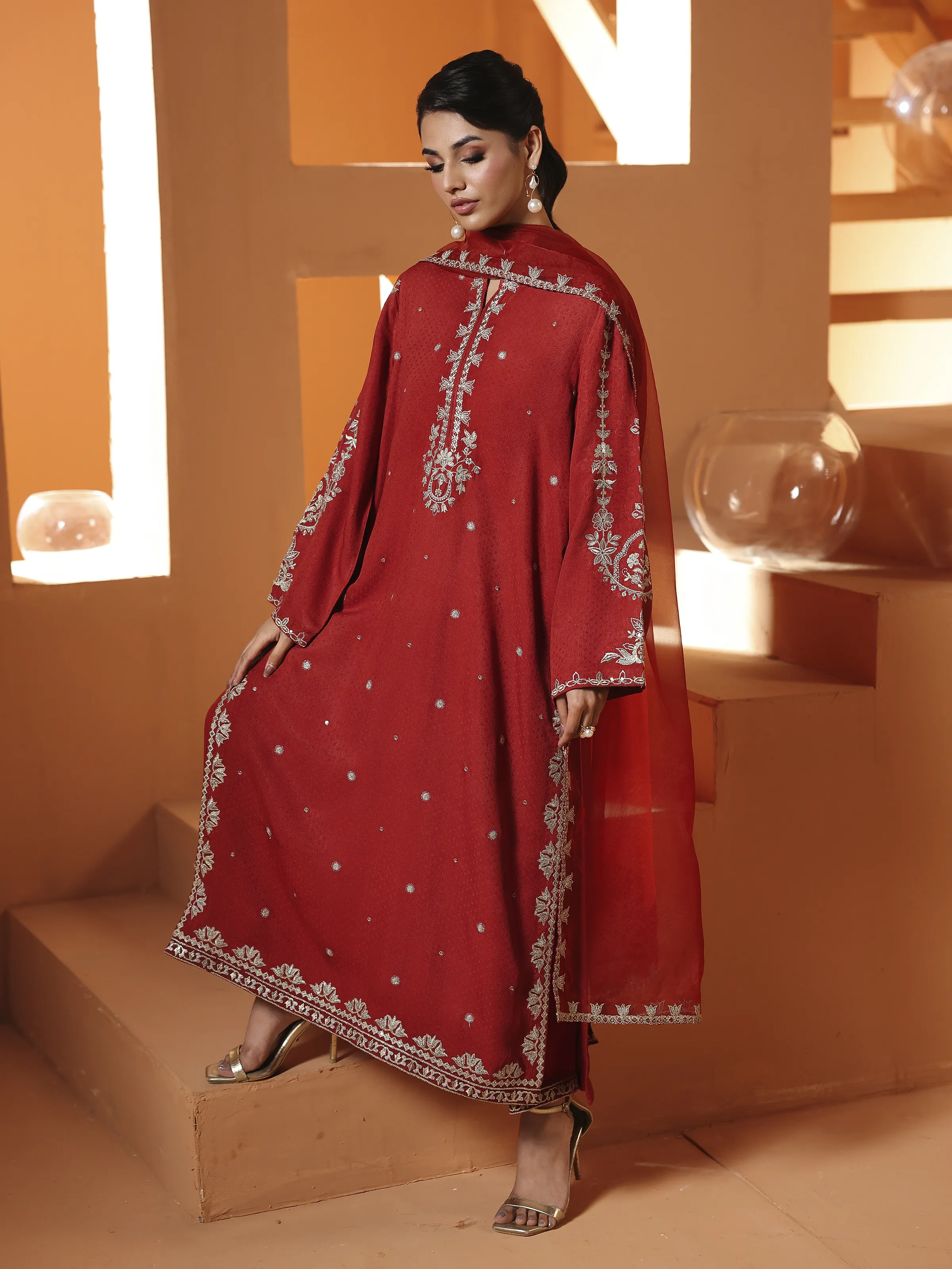 Pret Embroidered Viscose Suit - EWTKED6-84119-3P - Image 5